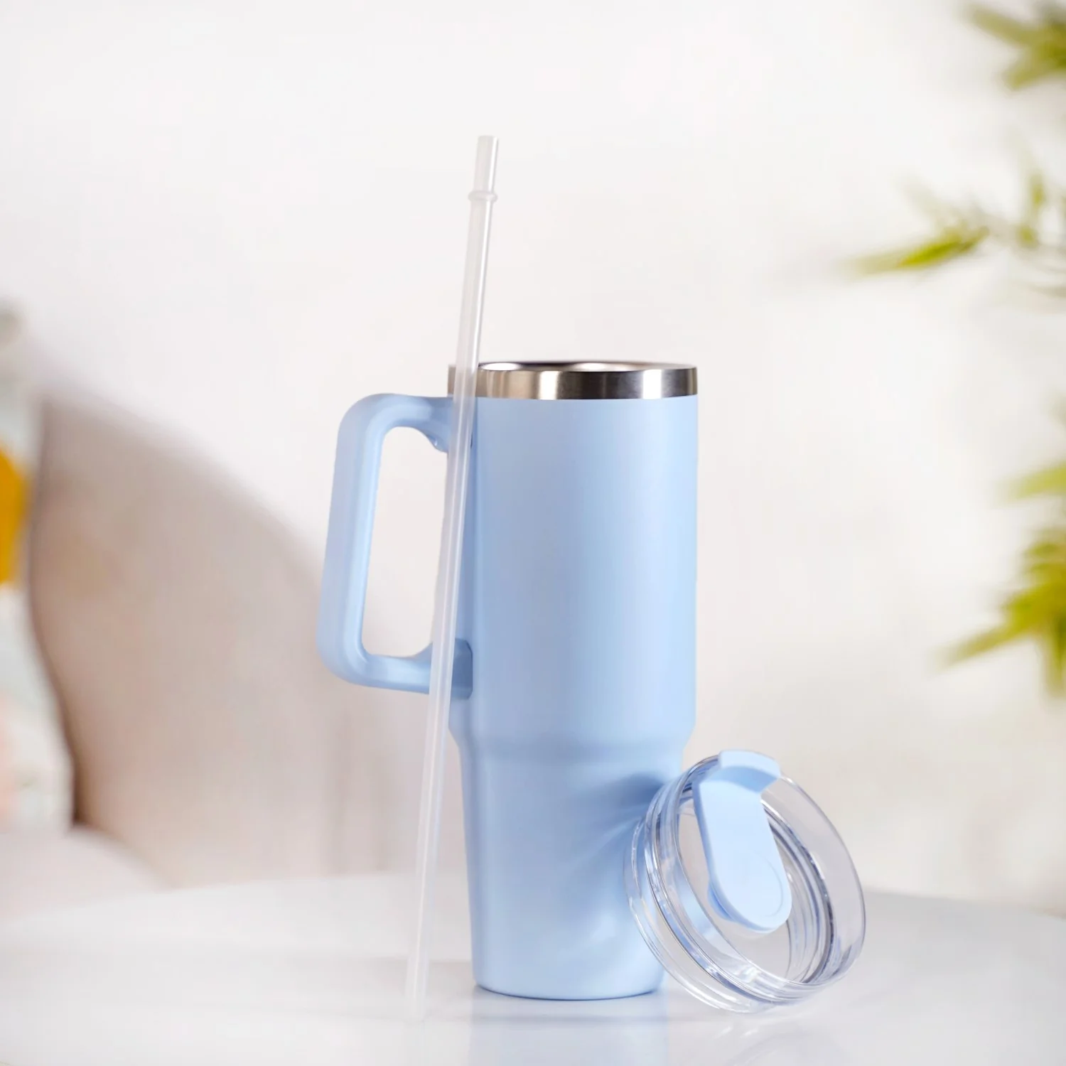 Glacio Leakproof Insulated Water Tumbler With Handle Arctic Blue 850ml - Image 3