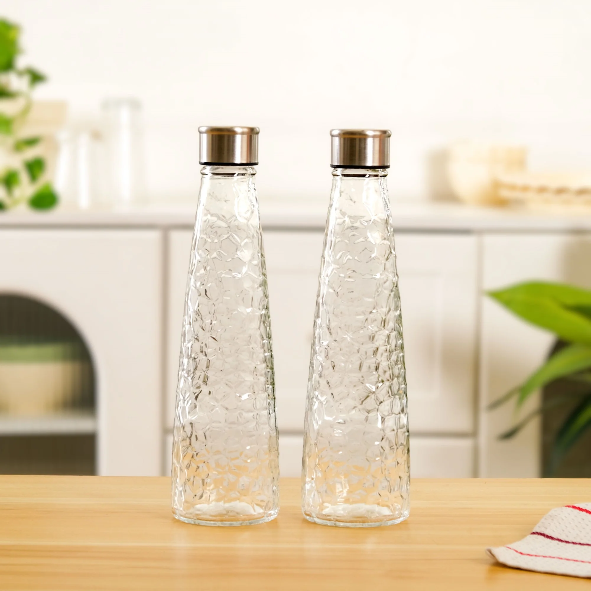 Glass Bottle With Stainless Steel Lid Set Of 2 750ml - Image 8