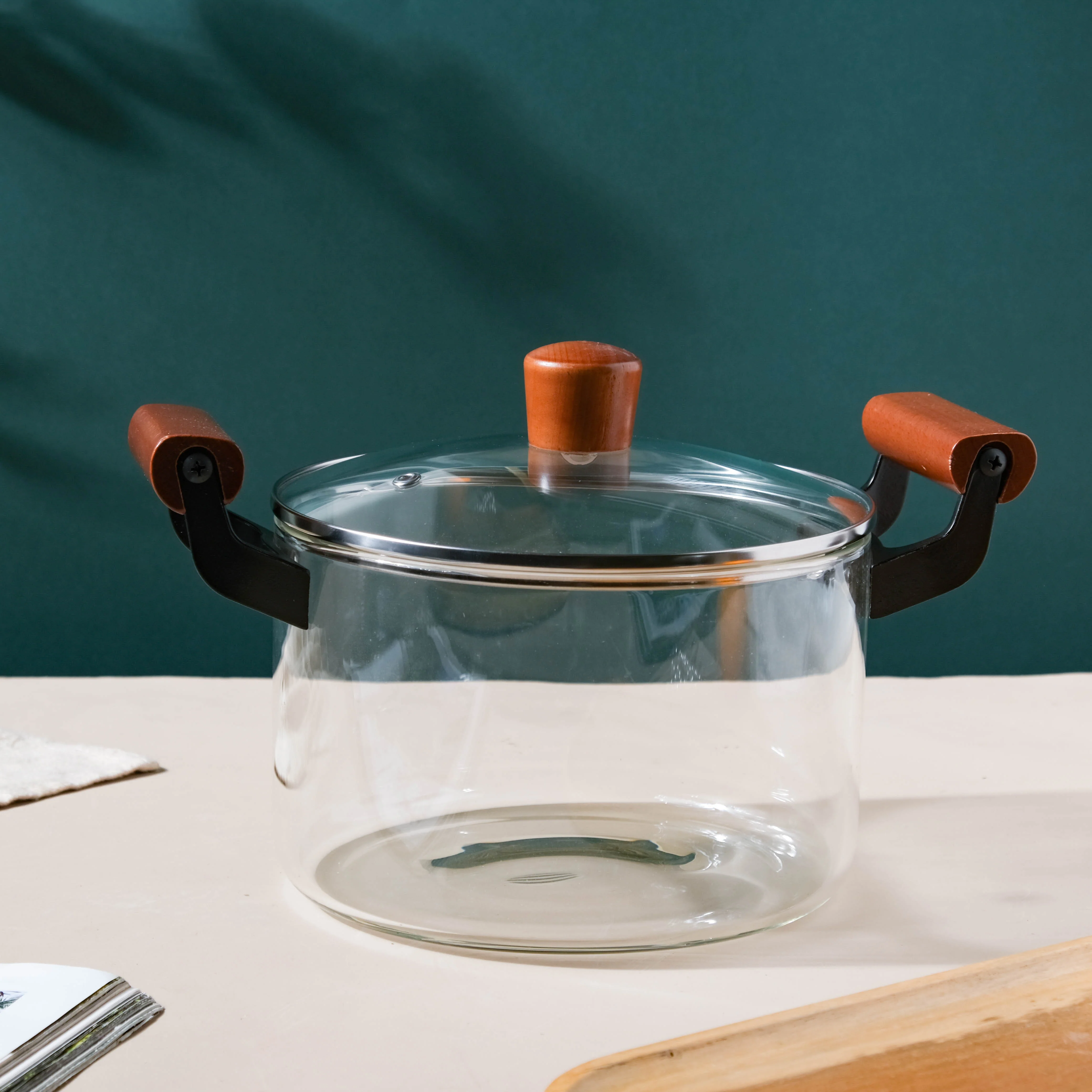 Glass Cooking Pot With Handle - Image 3