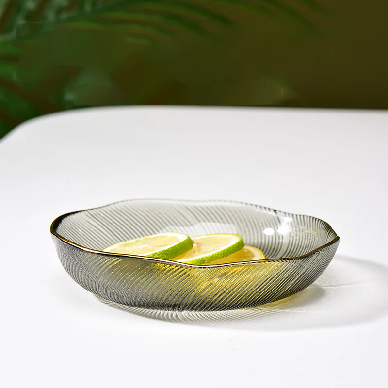 Flower Glass Dessert Plate Grey - Image 8