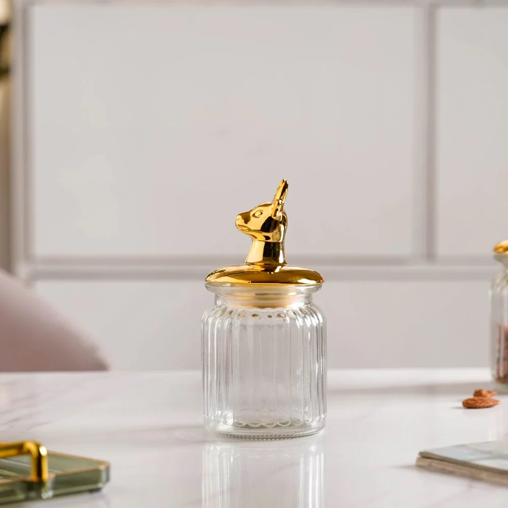 Glass Jar With Deer Lid - Image 7