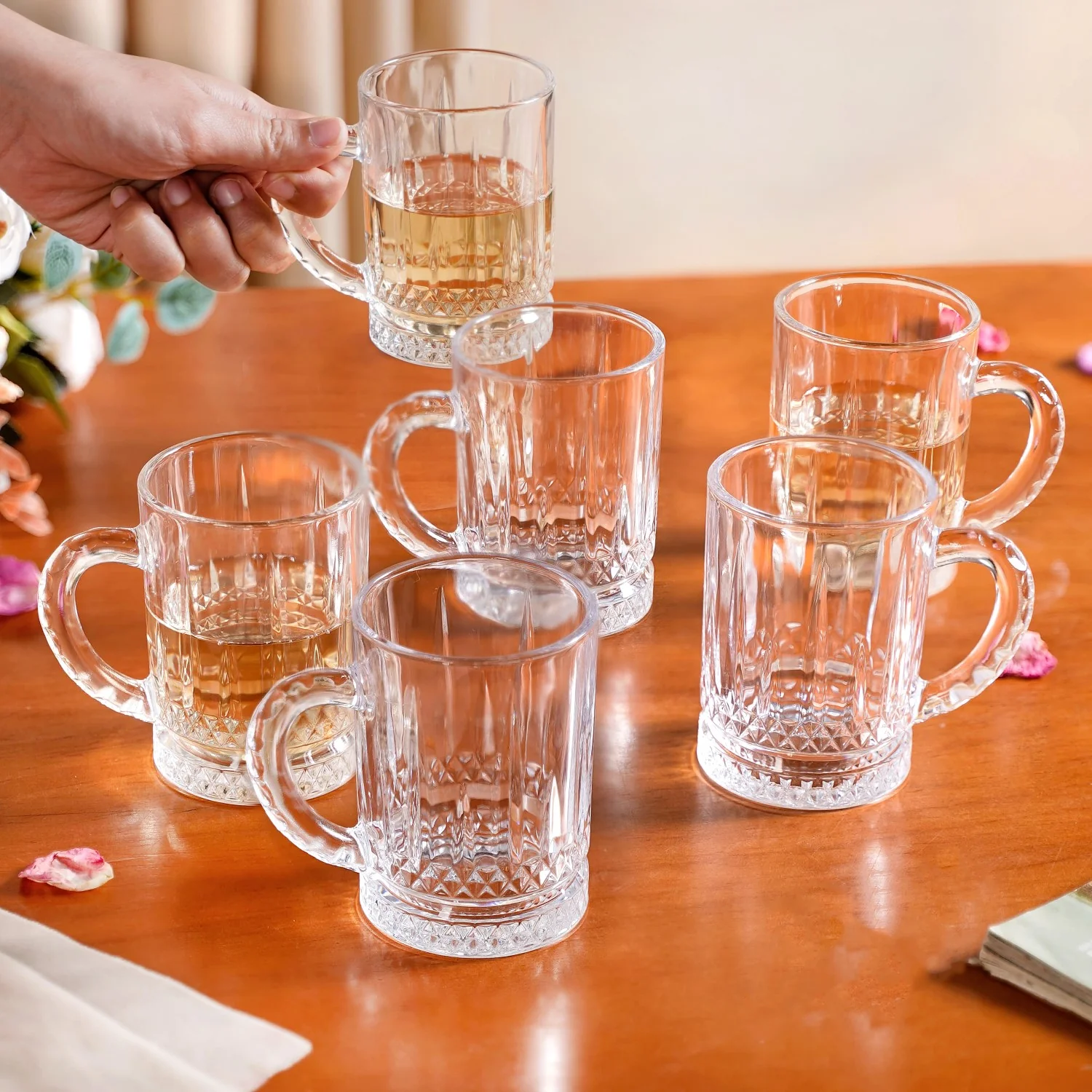 Glass Mug Set Of 6 200ml - Image 2