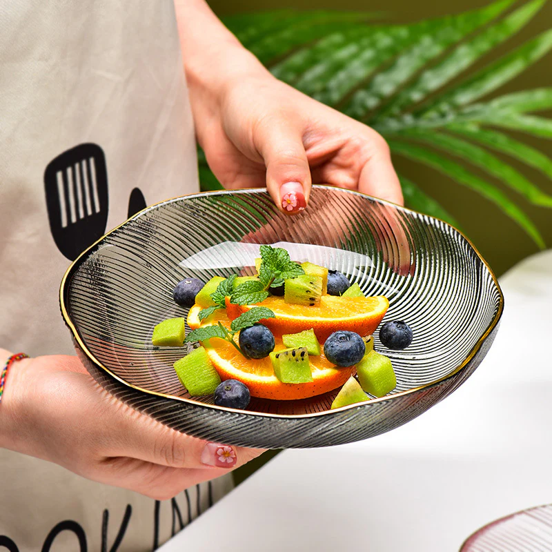 Glass Snack Plate Grey - Image 8