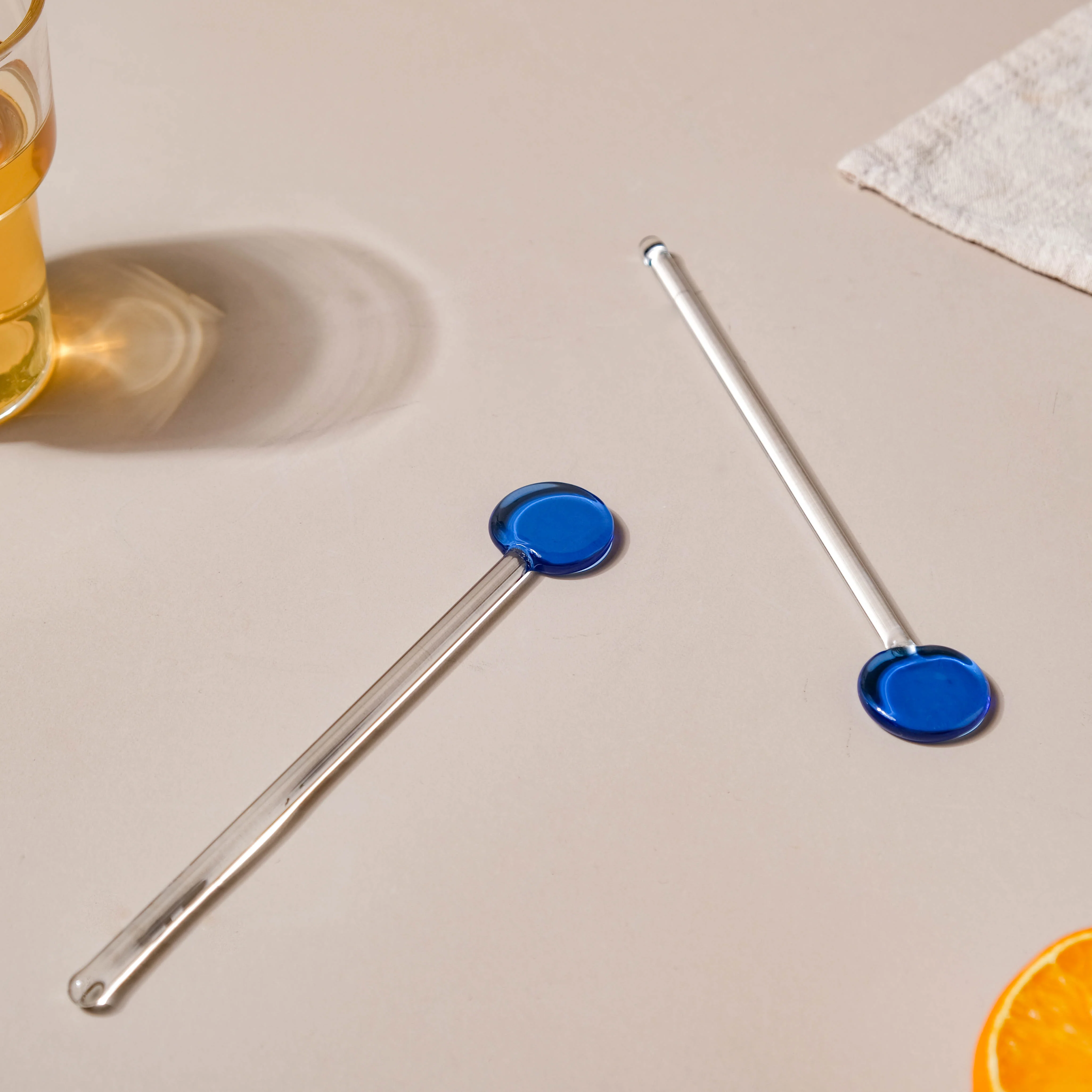 Glass Stirring Spoon Set of 2 Blue - Image 3