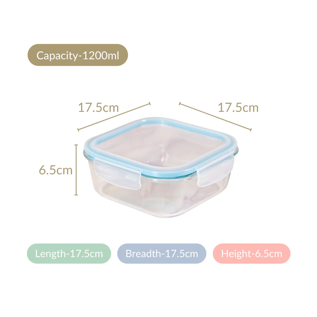 Glass Storage Container Box Set Of 2 1200ml - Image 7