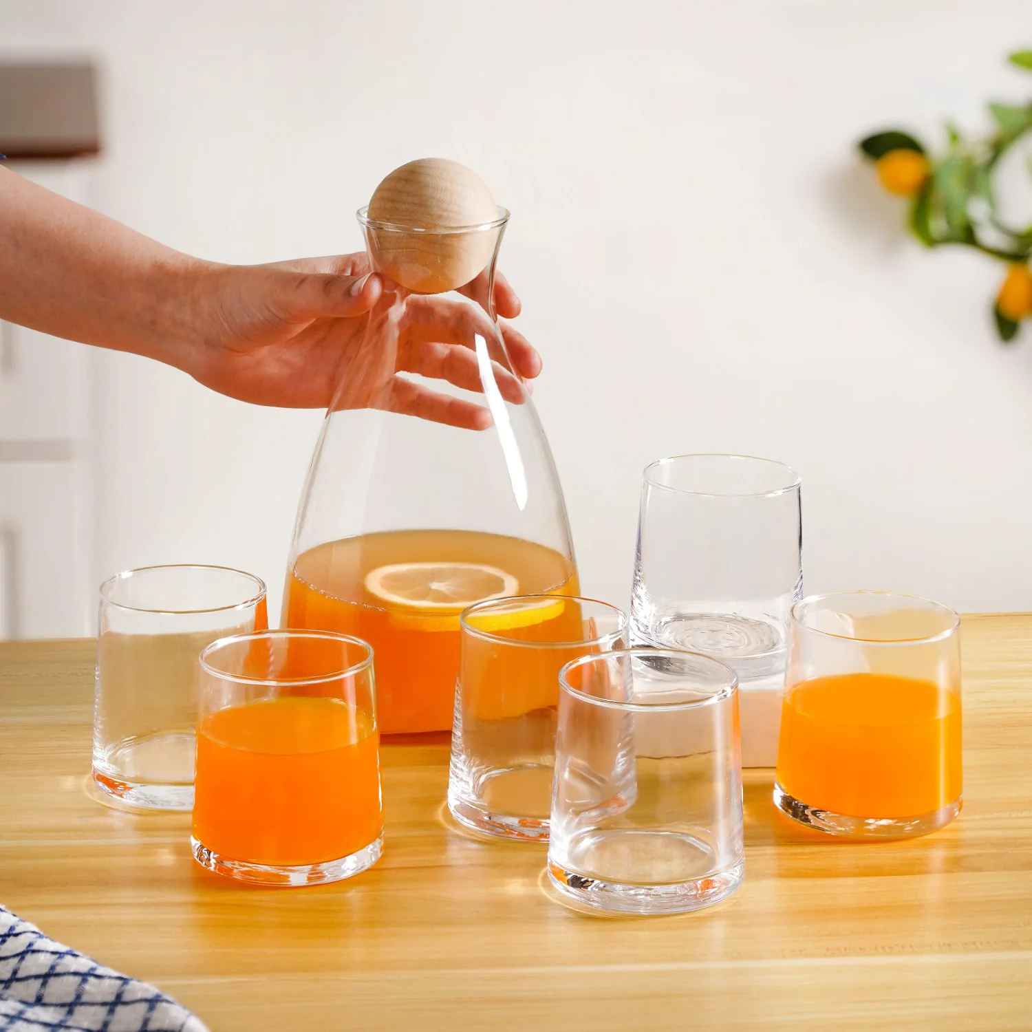 Glass Decanter With Glasses Set Of 7 - Image 2