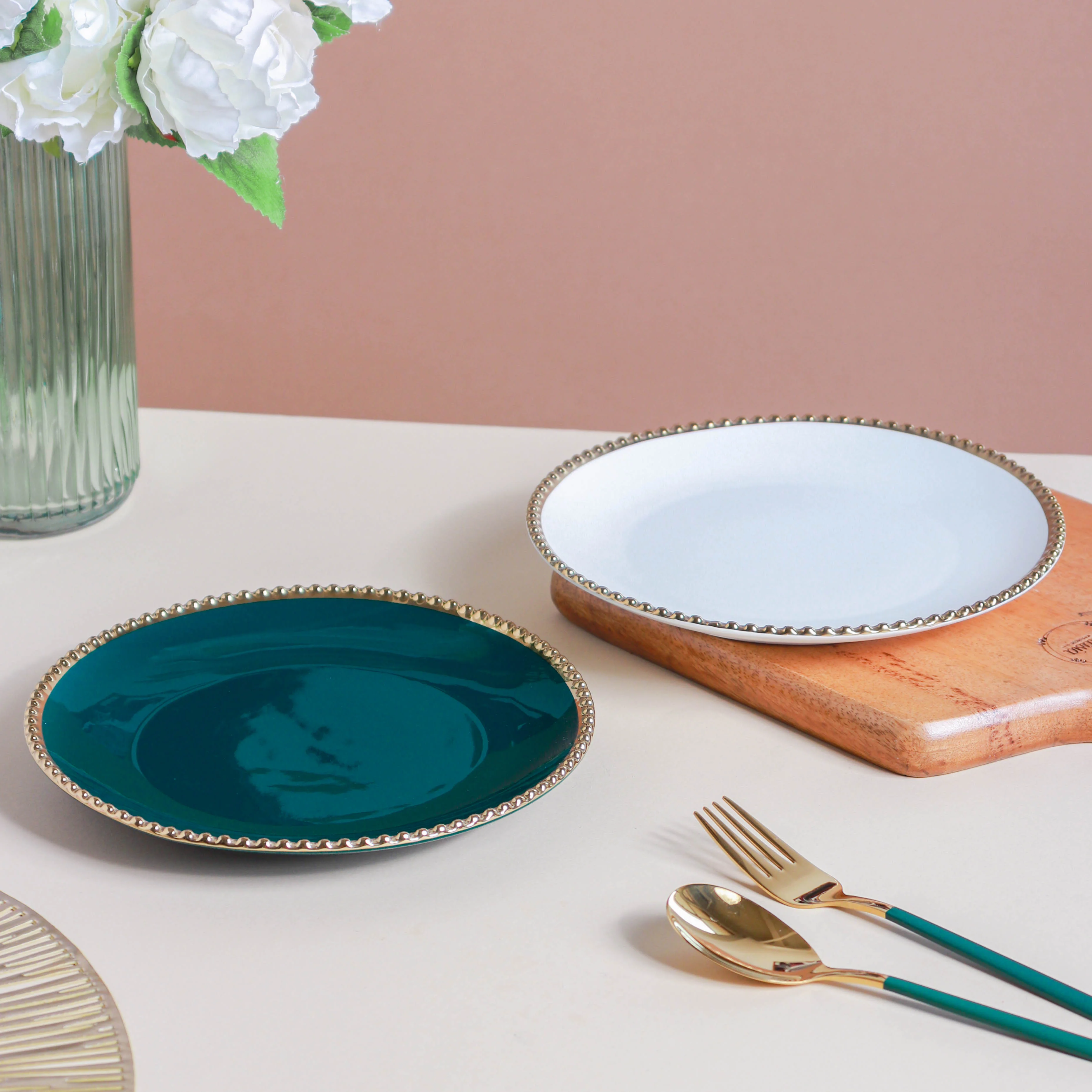 Glazed Ceramic Appetizer Plate - Image 4