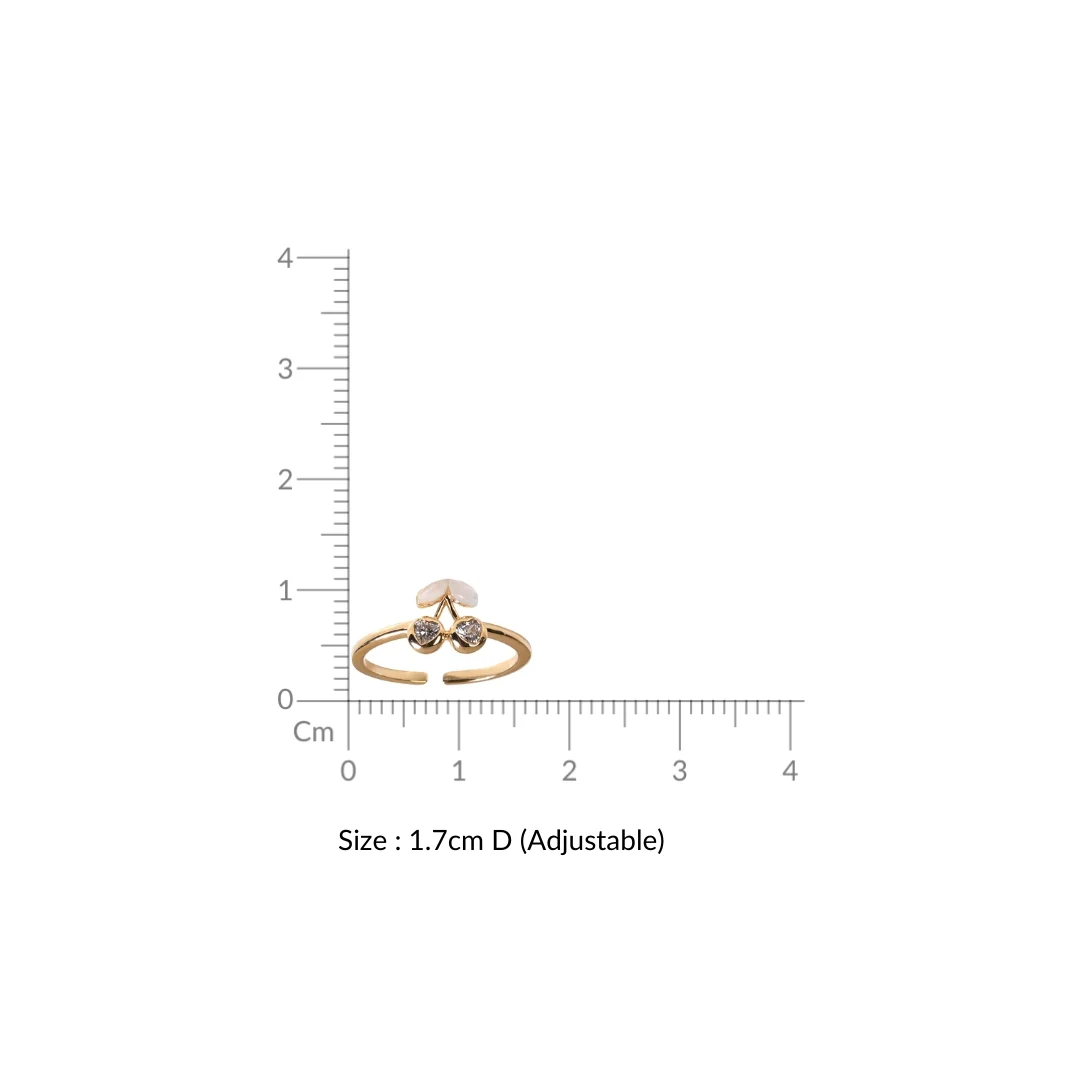 Gold Cherry Glow Ring - Image 3
