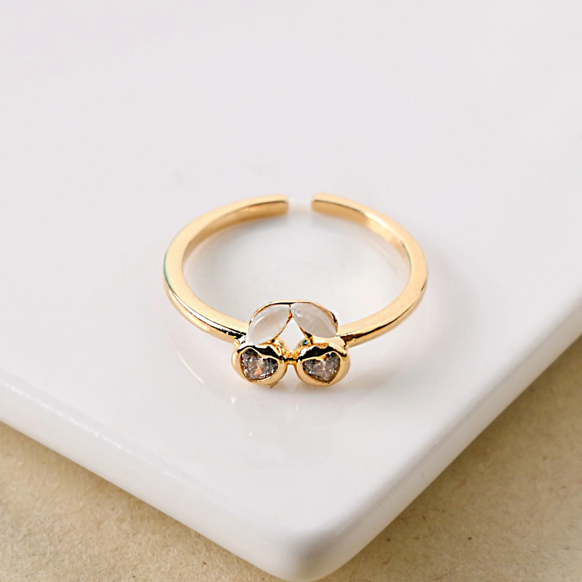 Gold Cherry Glow Ring - Image 5