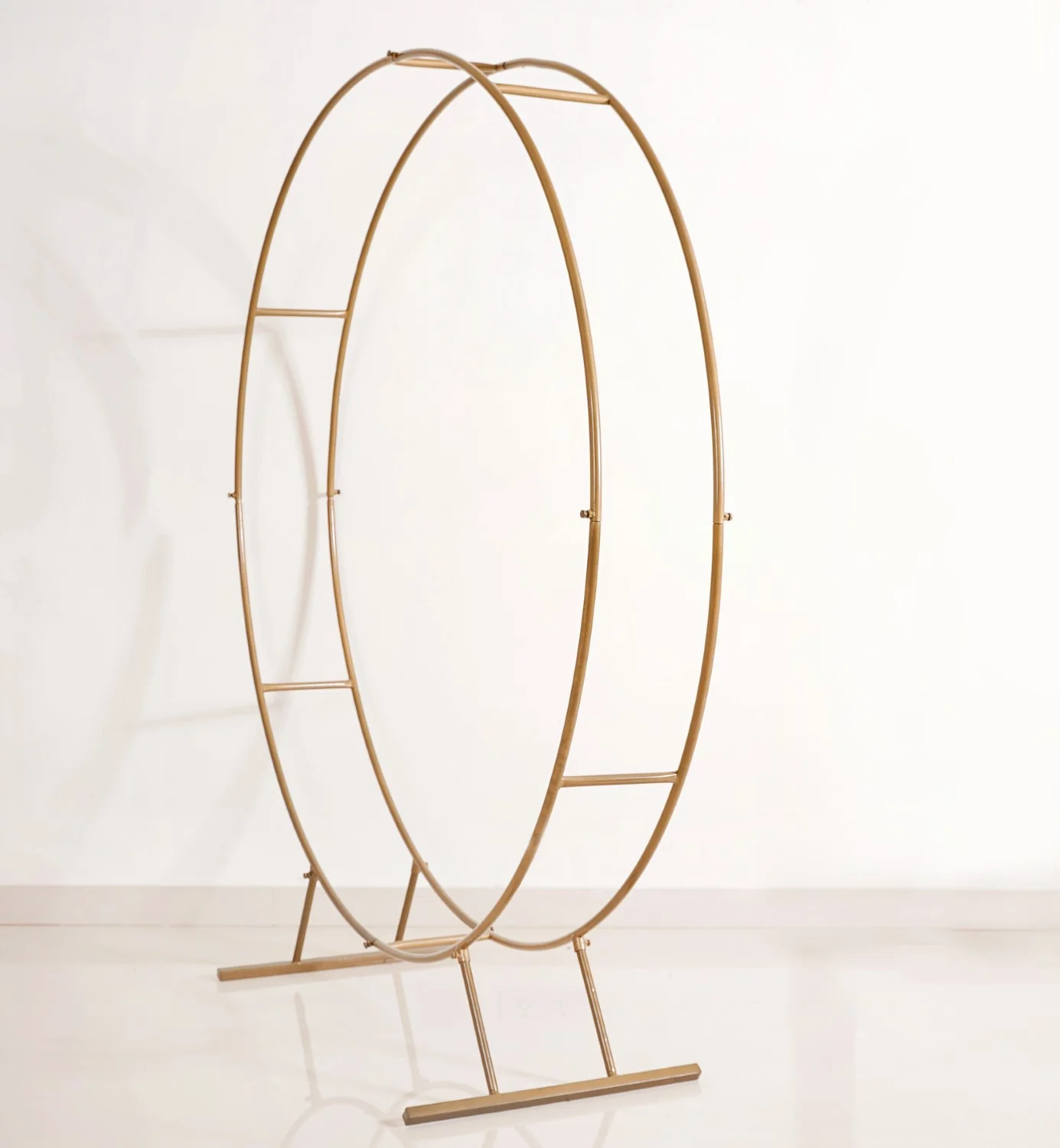 Gold Double Ring Backdrop Metal Frame For Party Decoration 99 Inch - Image 2