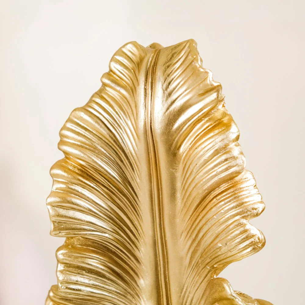 Gold Leaf Feather Resin Showpiece - Image 7