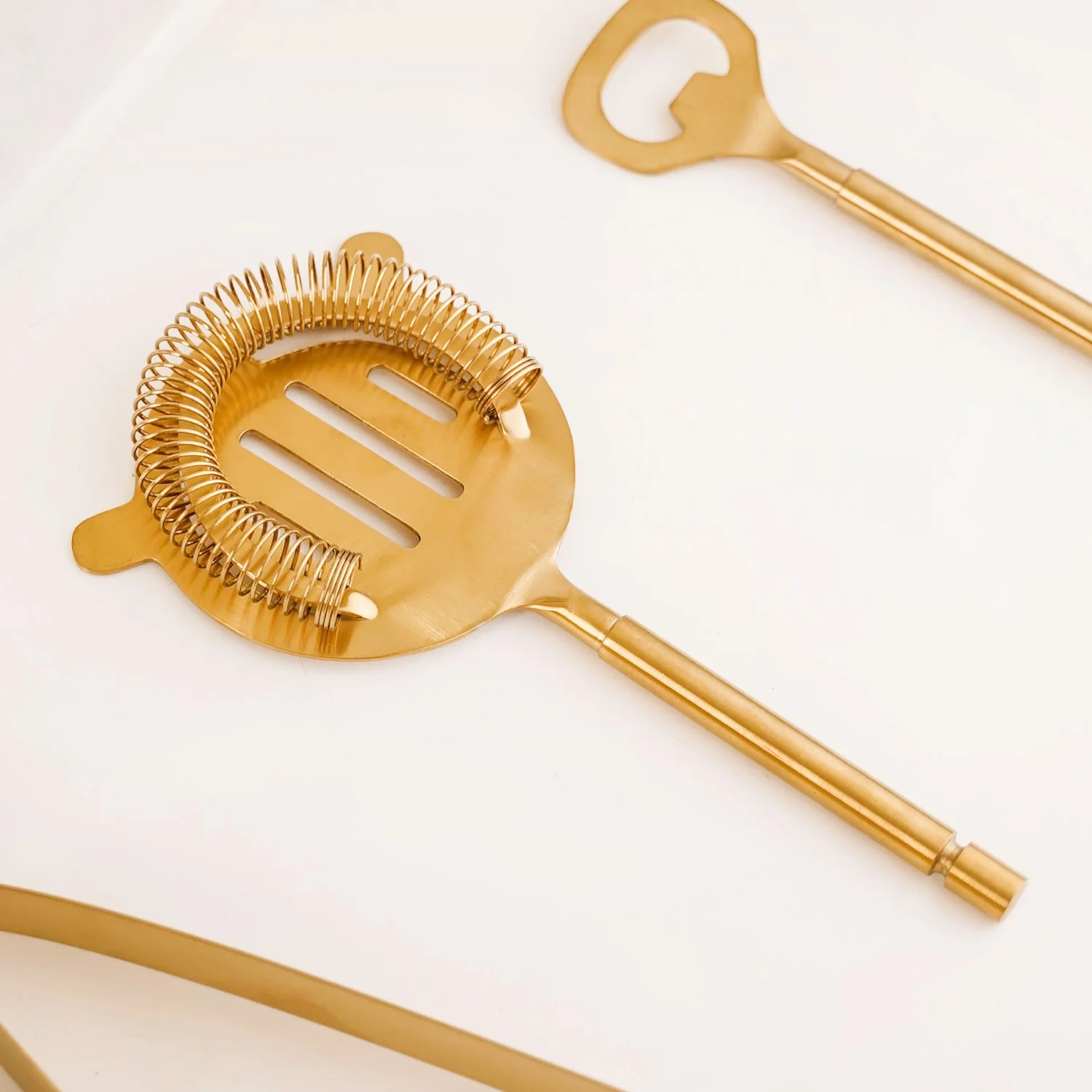 Gold Luxury Stainless Steel Bar Tool Set Of 4 With Stand - Image 7