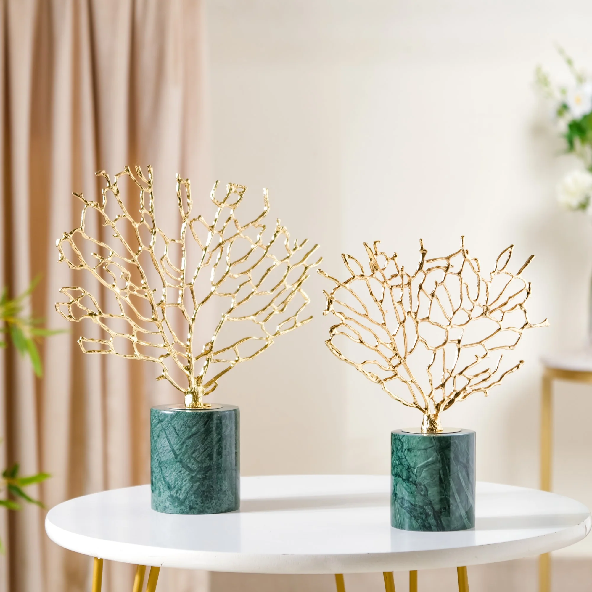 Gold & Marble Tree Decor Showpiece Large - Image 9