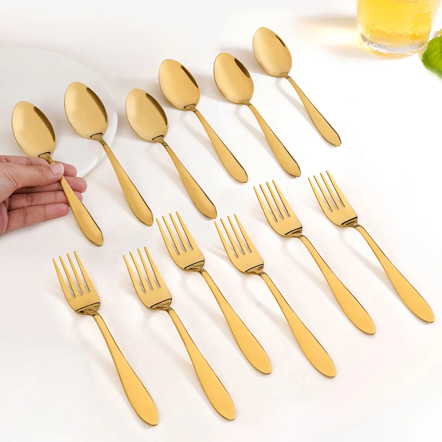Gold PVD Coated Cutlery Set Of 12 - Image 2