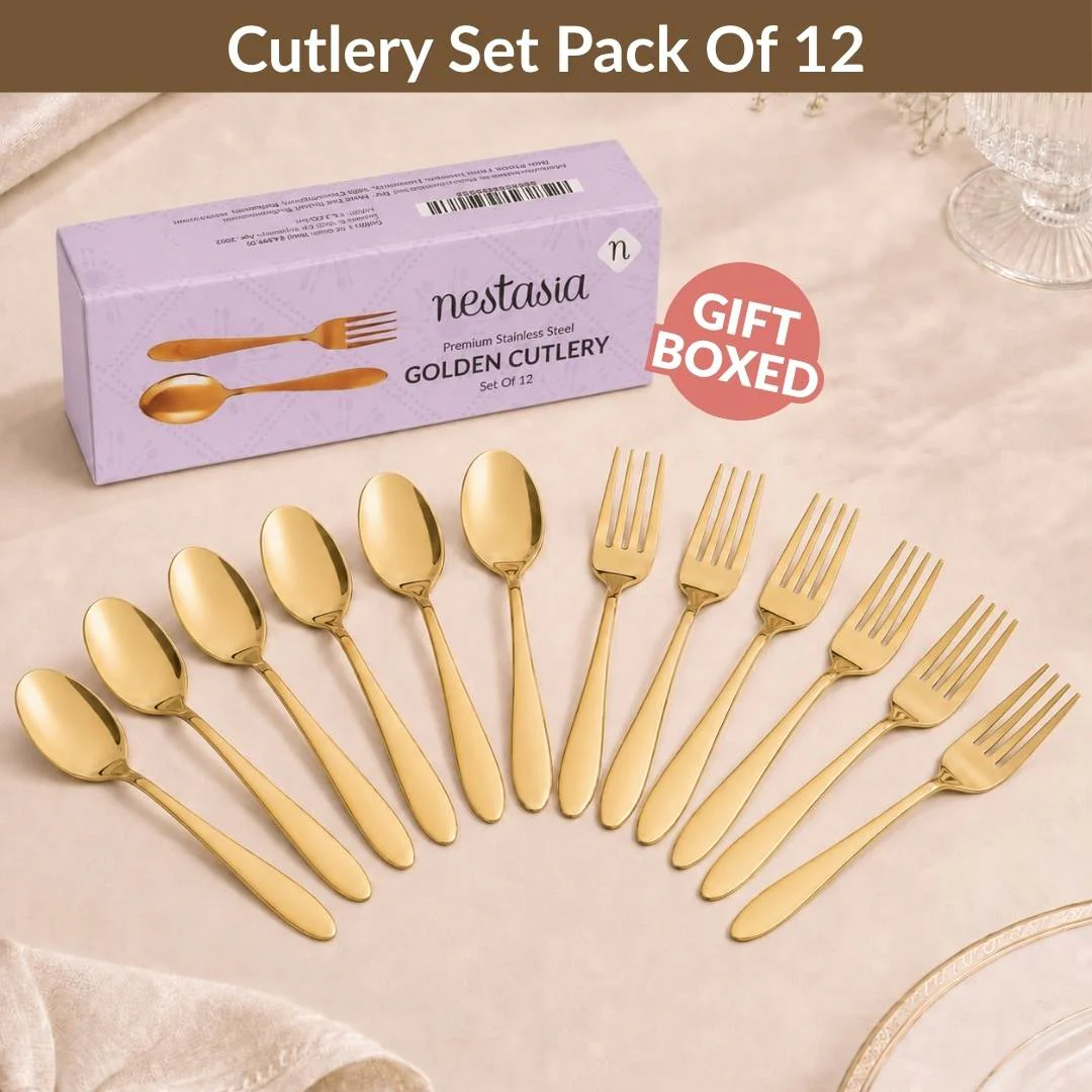 Gold PVD Coated Cutlery Set Of 12 - Image 7