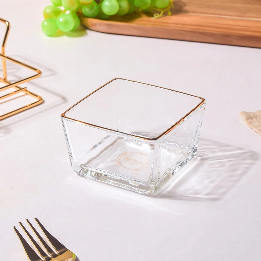 Gold Rim Crystal Bowls Tray Set Of 5 200ml - Image 7