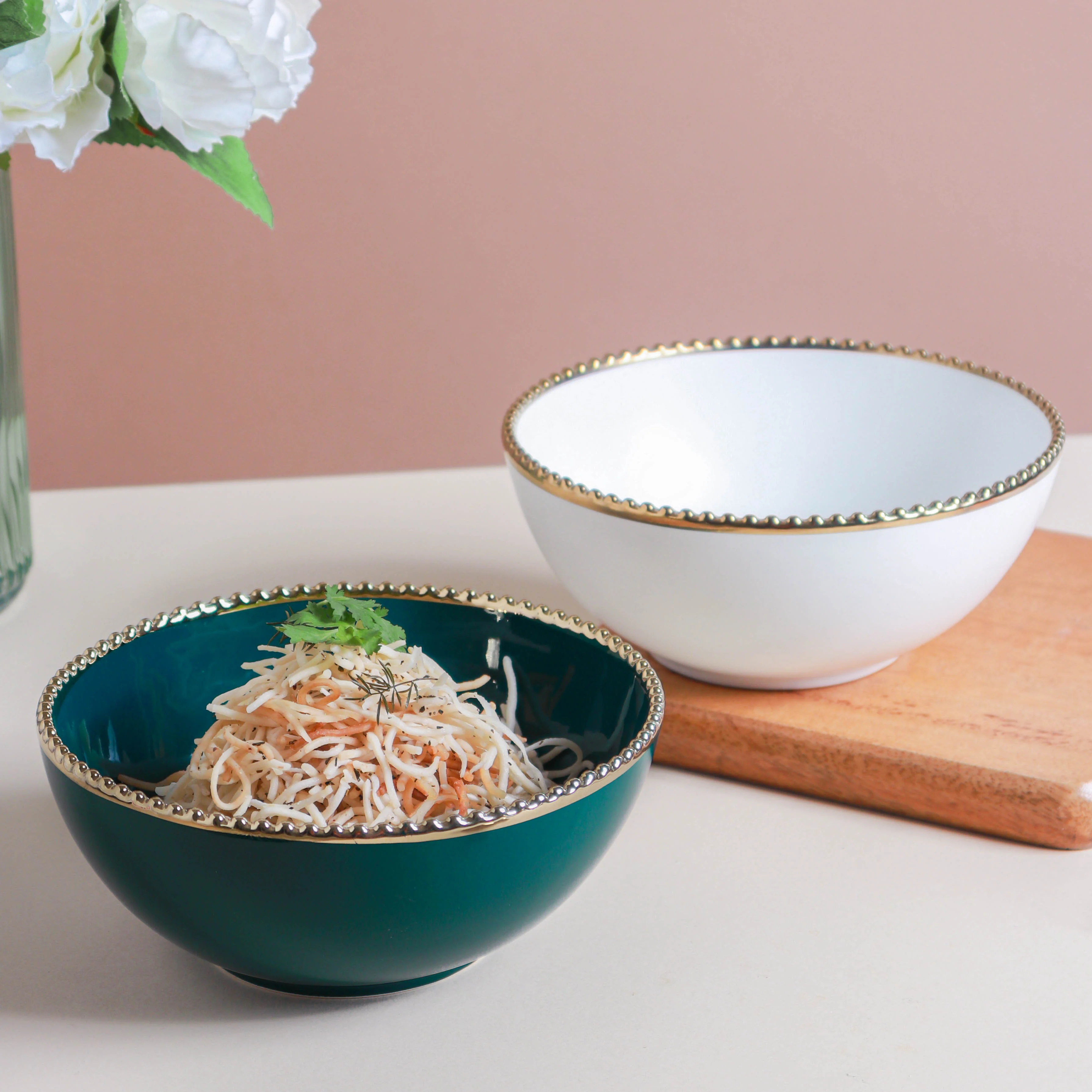 Gold Rim Salad Bowl 800 ml - Image 4