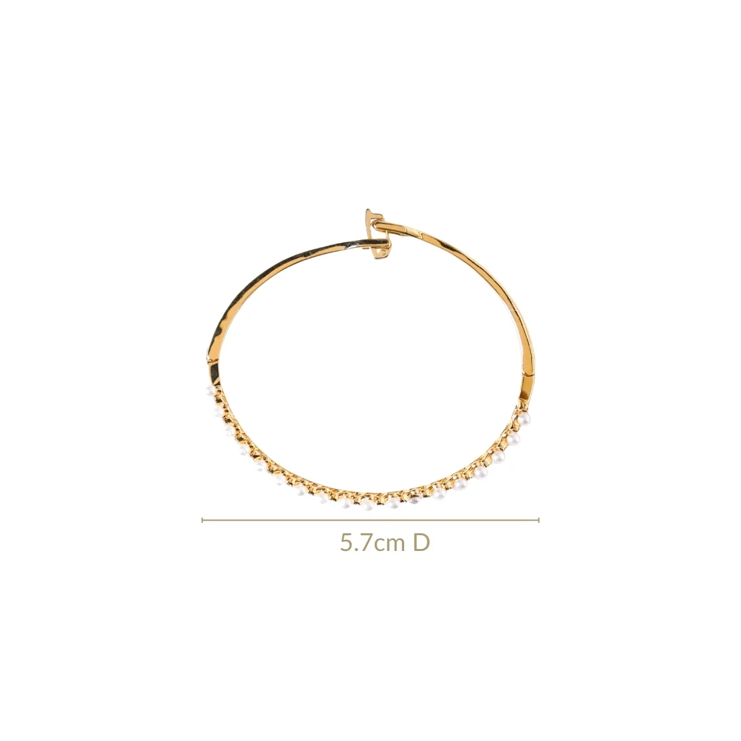 Gold Shimmer Folding Clasp Bracelet - Image 3