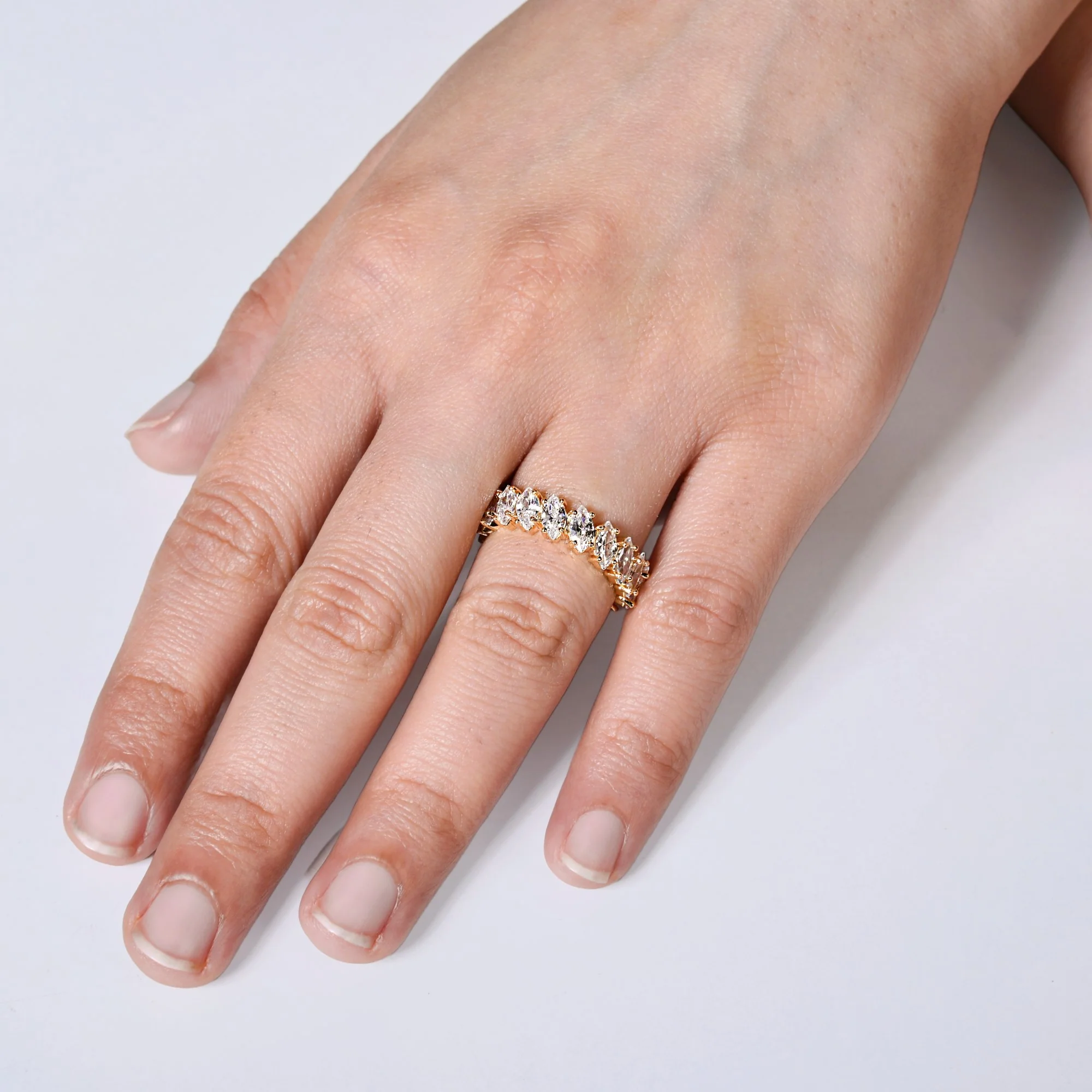 Gold Shimmer Leaf Ring - Image 2