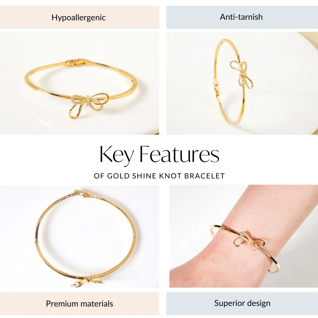 Gold Shine Knot Bracelet - Image 4