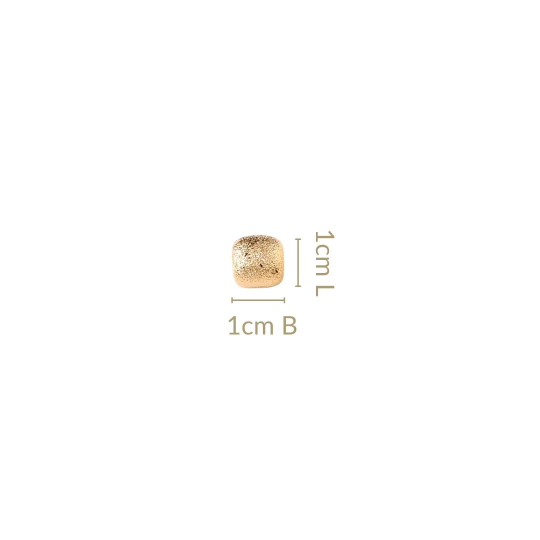 Gold Square Fold Studs - Image 3