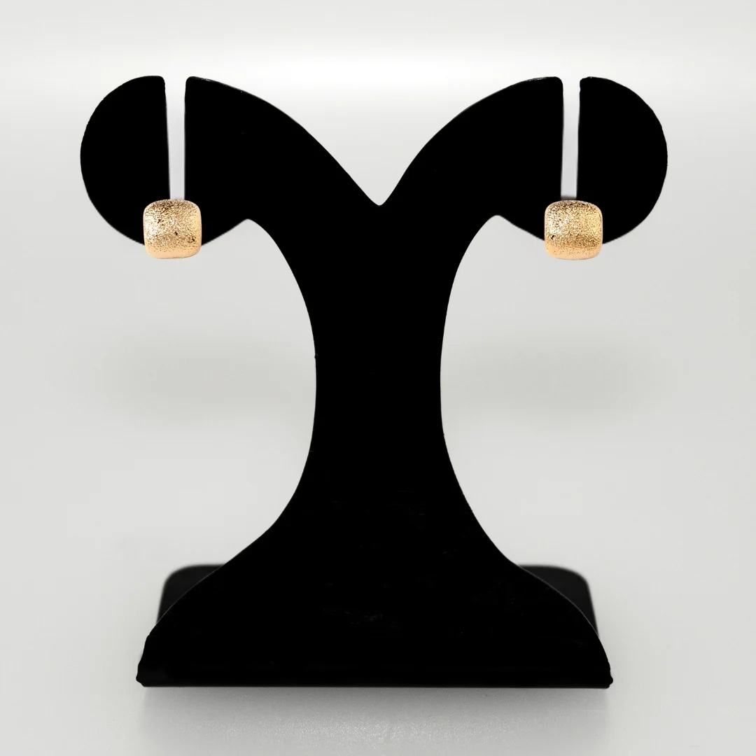 Gold Square Fold Studs - Image 6
