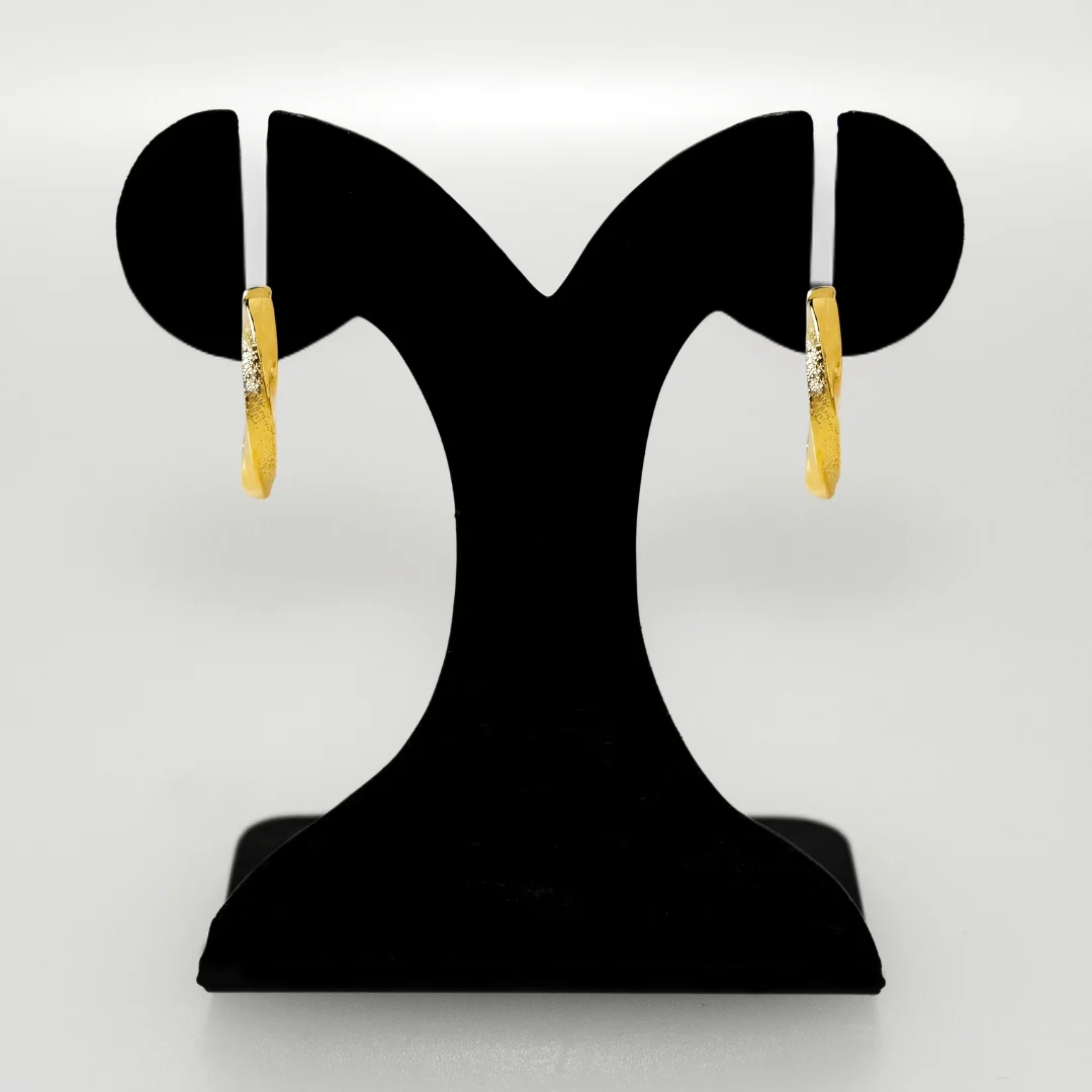 Gold Swirl Hoops - Image 7