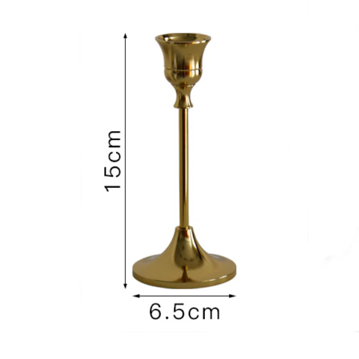 Golden Candle Stand Set Of 3 - Image 12