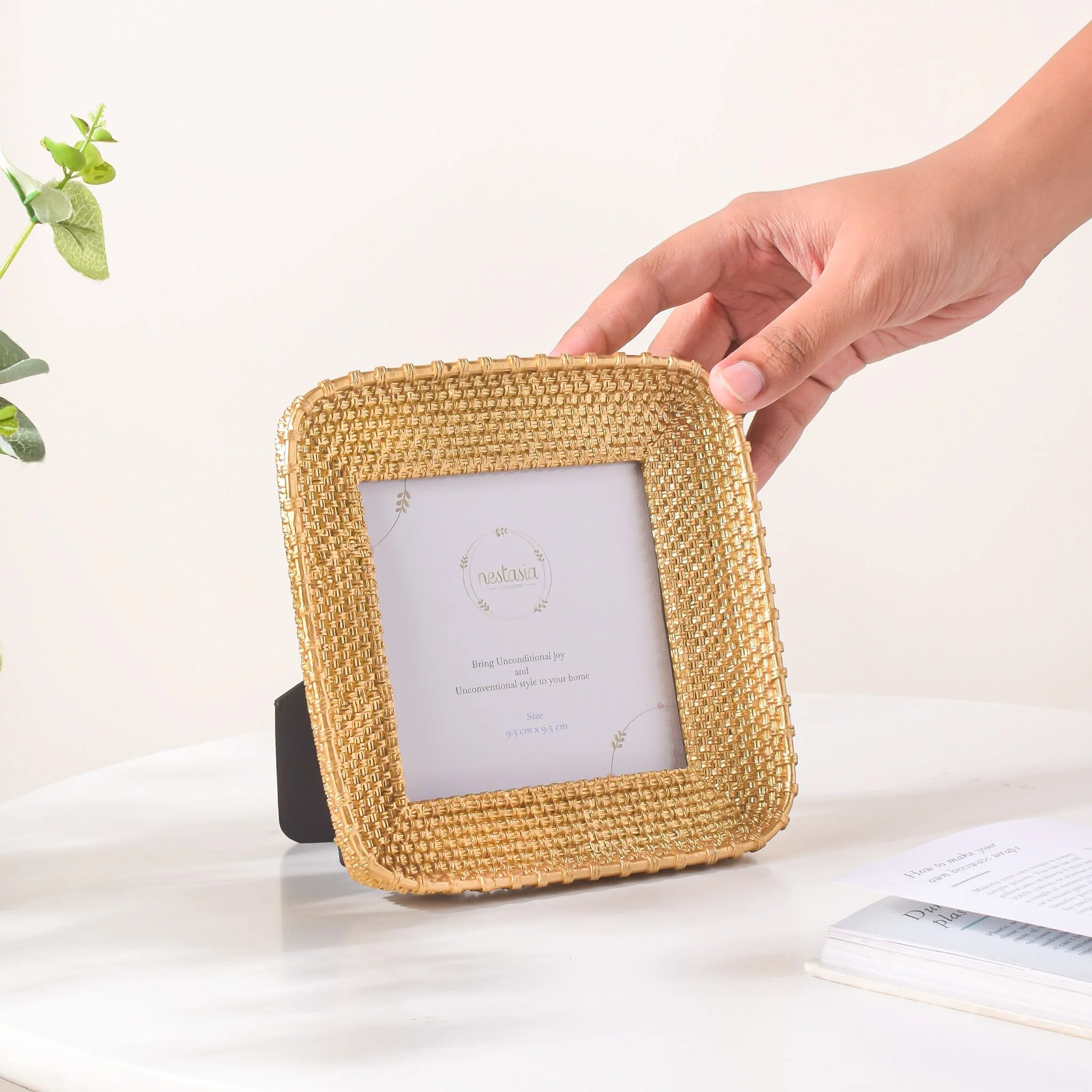 Golden Glam Square Photo Frame - Image 2
