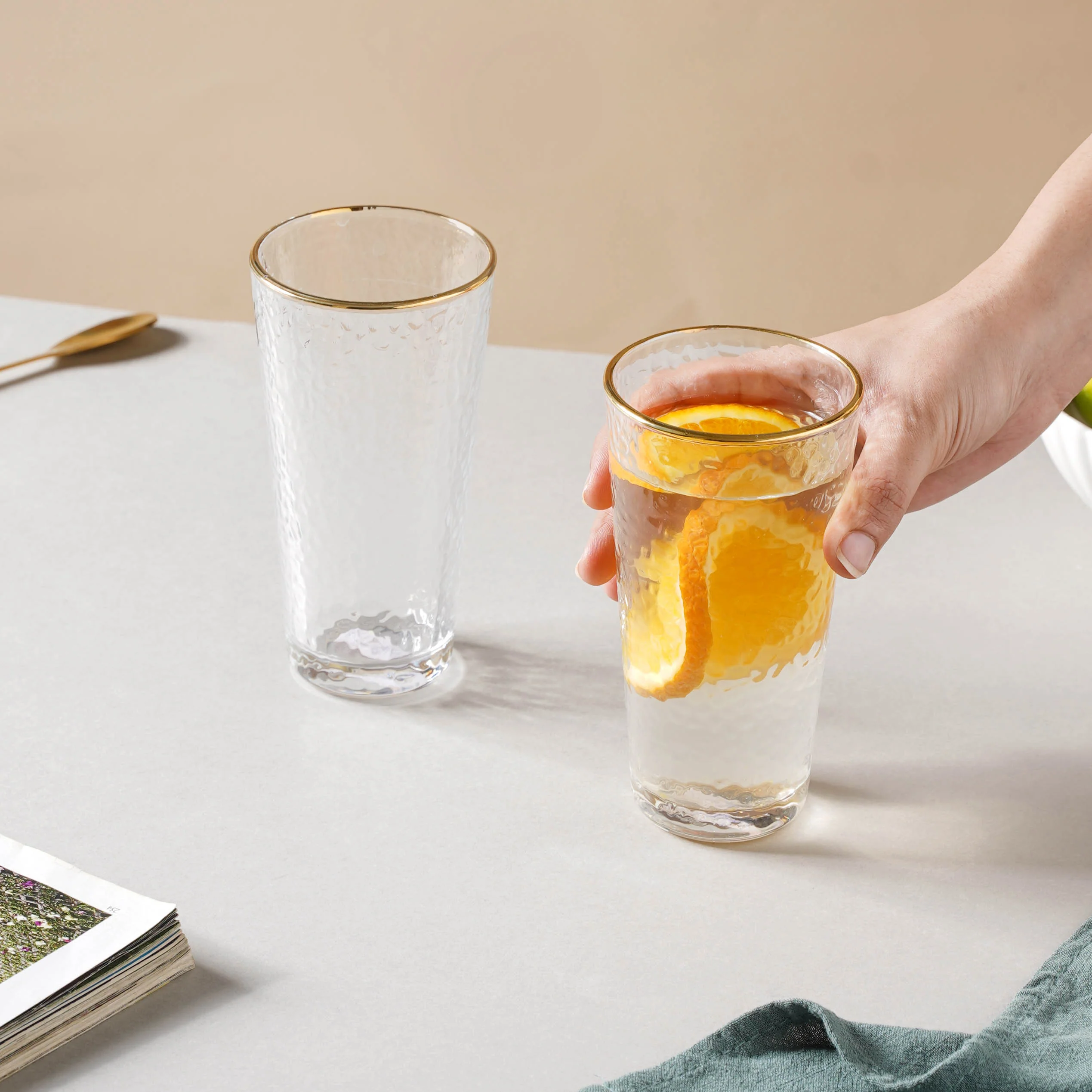 Golden Lined Tumbler Set of 2 - Image 2
