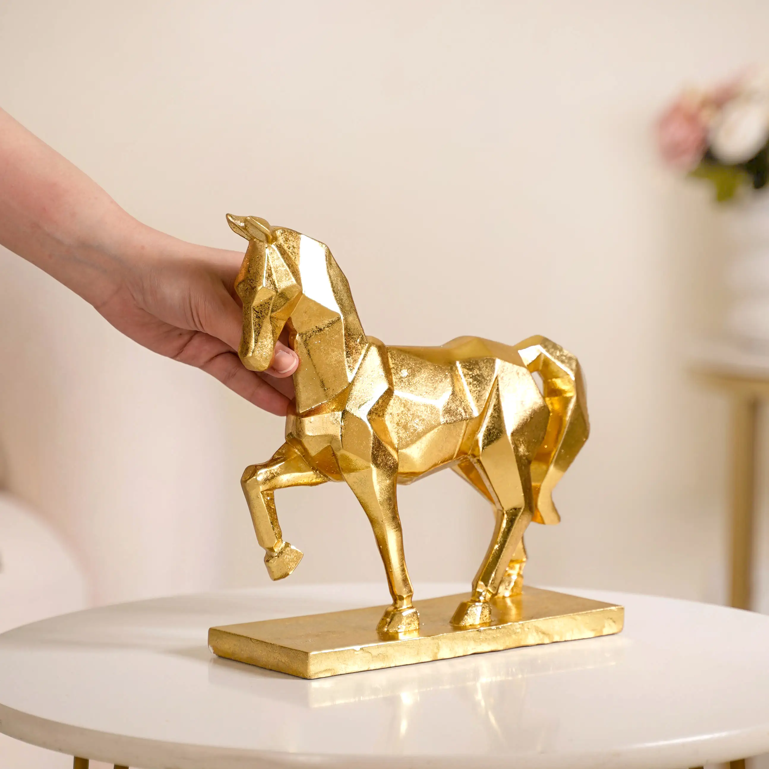Golden Trotting Horse Decor - Image 3