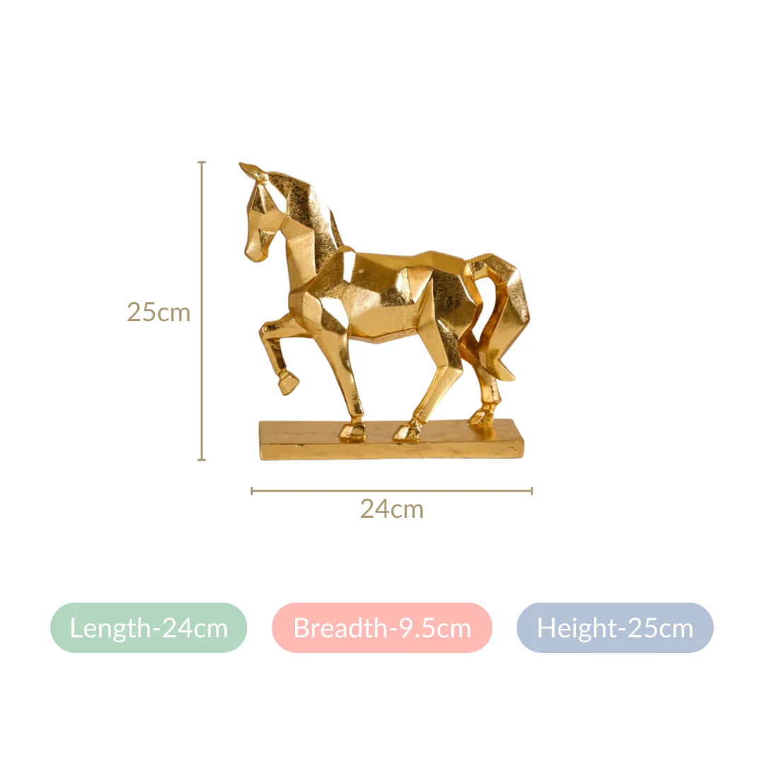 Golden Trotting Horse Decor - Image 6