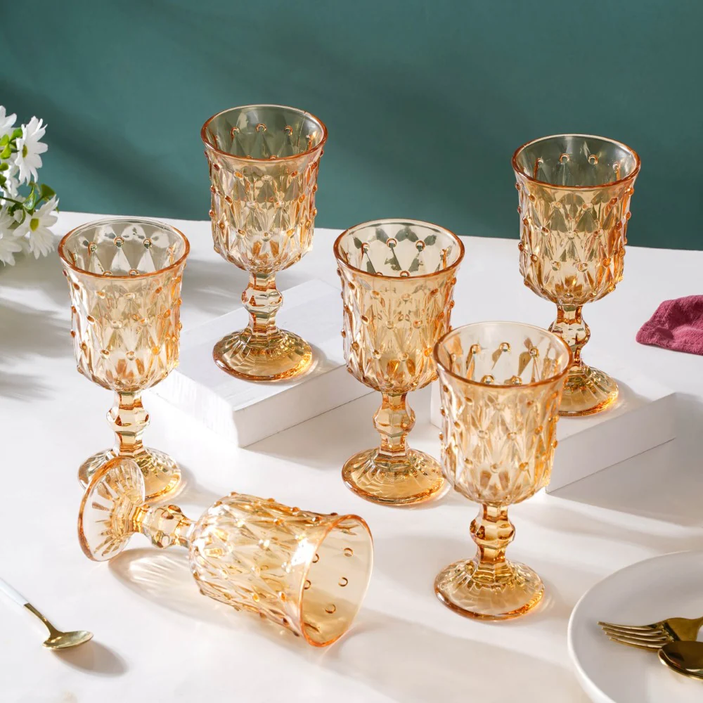 Grande Wine Glass Amber Set Of 6 300ml - Image 3