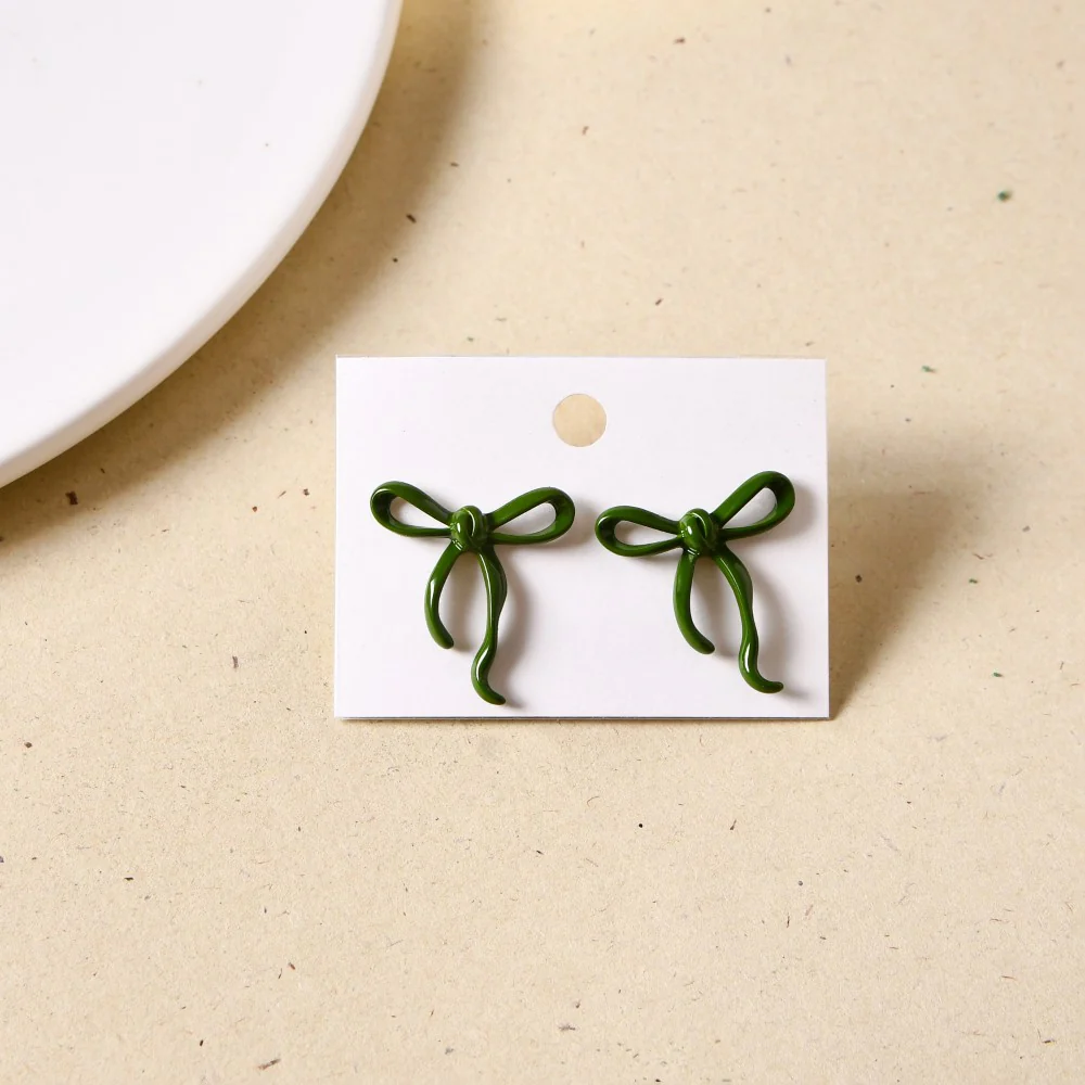 Green Bow Studs - Image 2