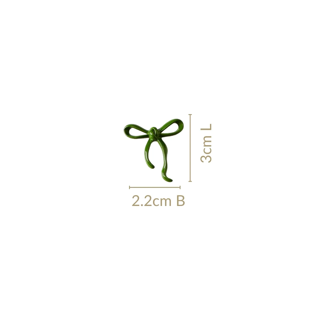 Green Bow Studs - Image 4
