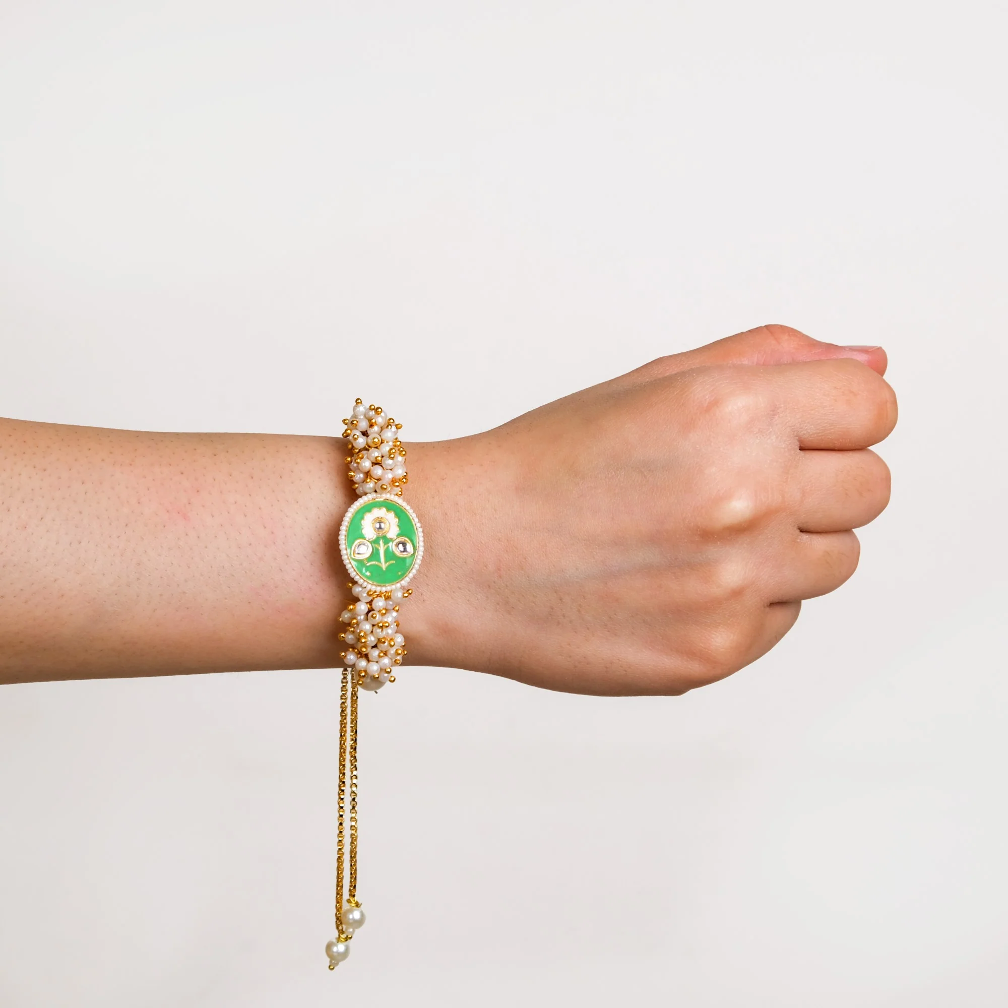 Green Bracelet Rakhi Gift Set - Image 3