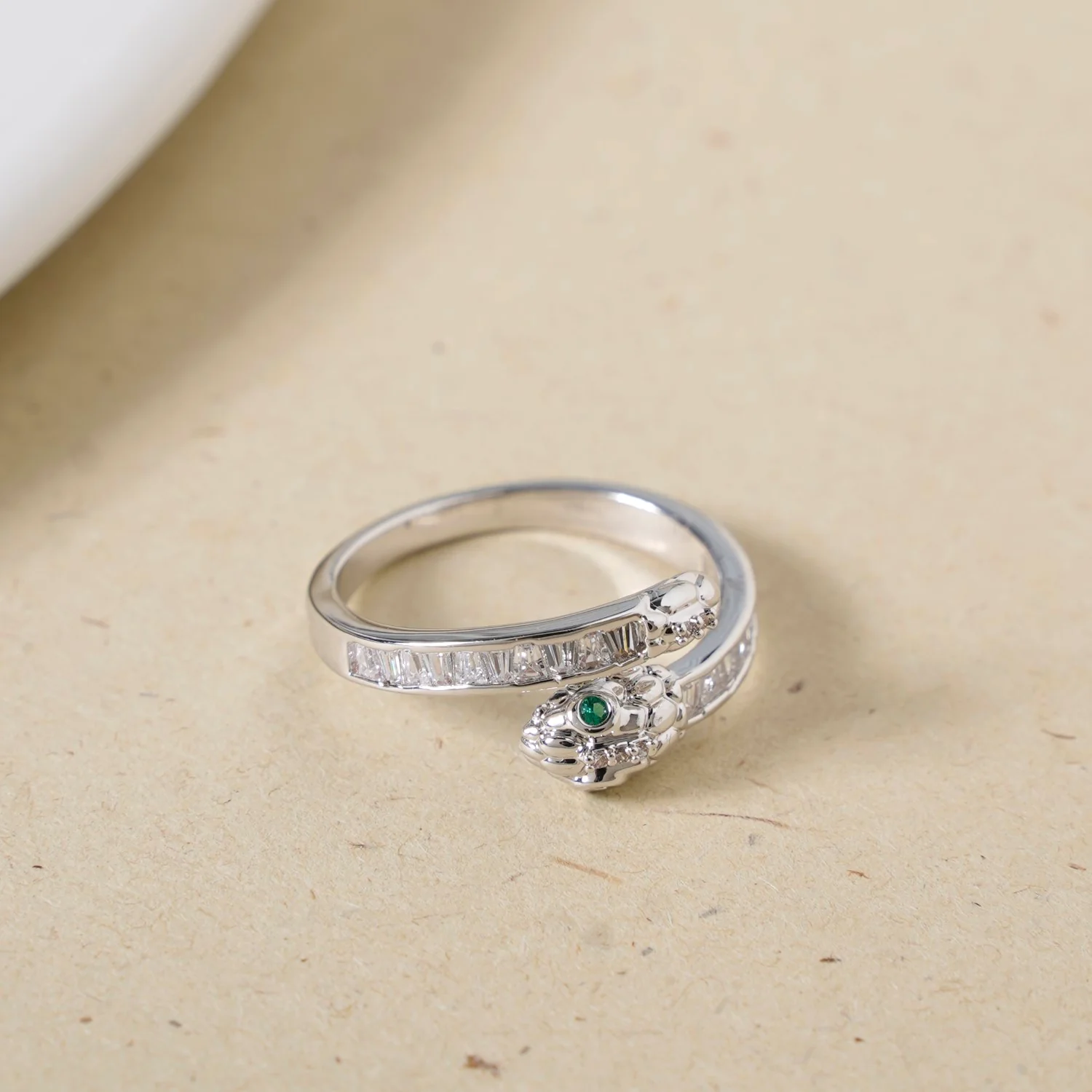 Green Eye Serpent Ring - Image 5