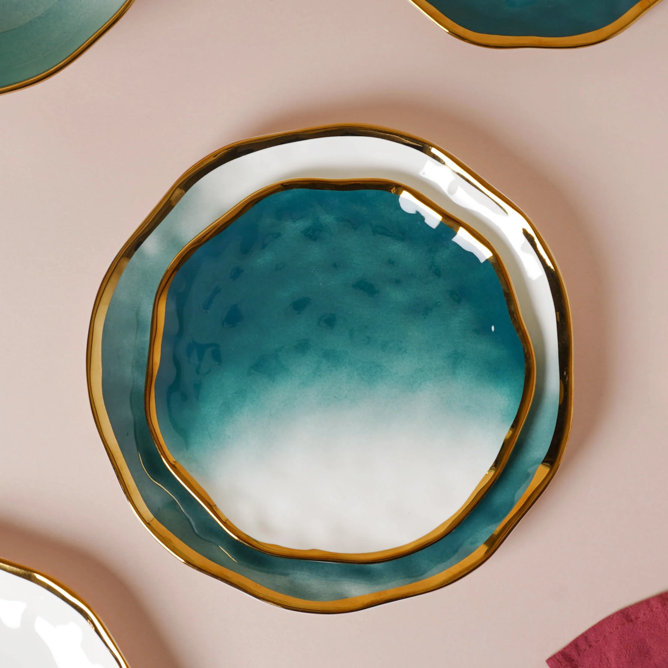 Green Ombre 21 Piece Dinner Set For 6 - Image 4