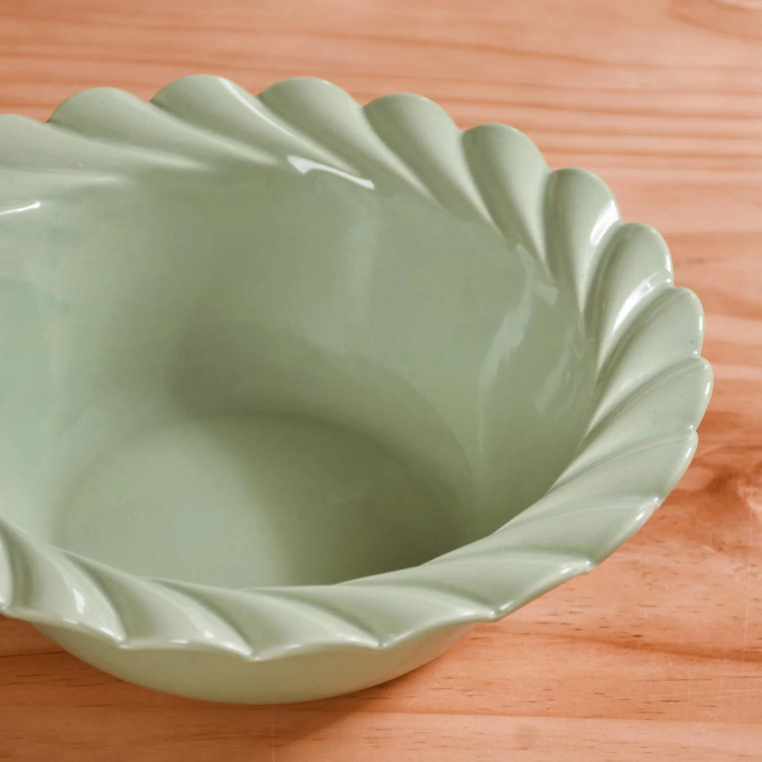 Green Scallop Luxury Serving Bowls Set Of 2 1000ml - Image 8