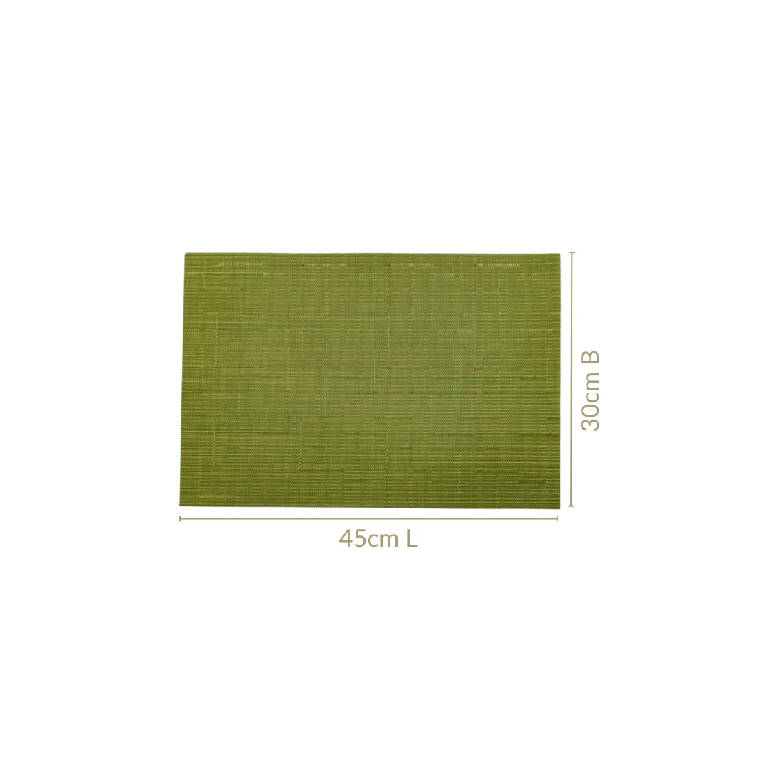 Green Textured Easy Clean Tablemat Set Of 6 - Image 4