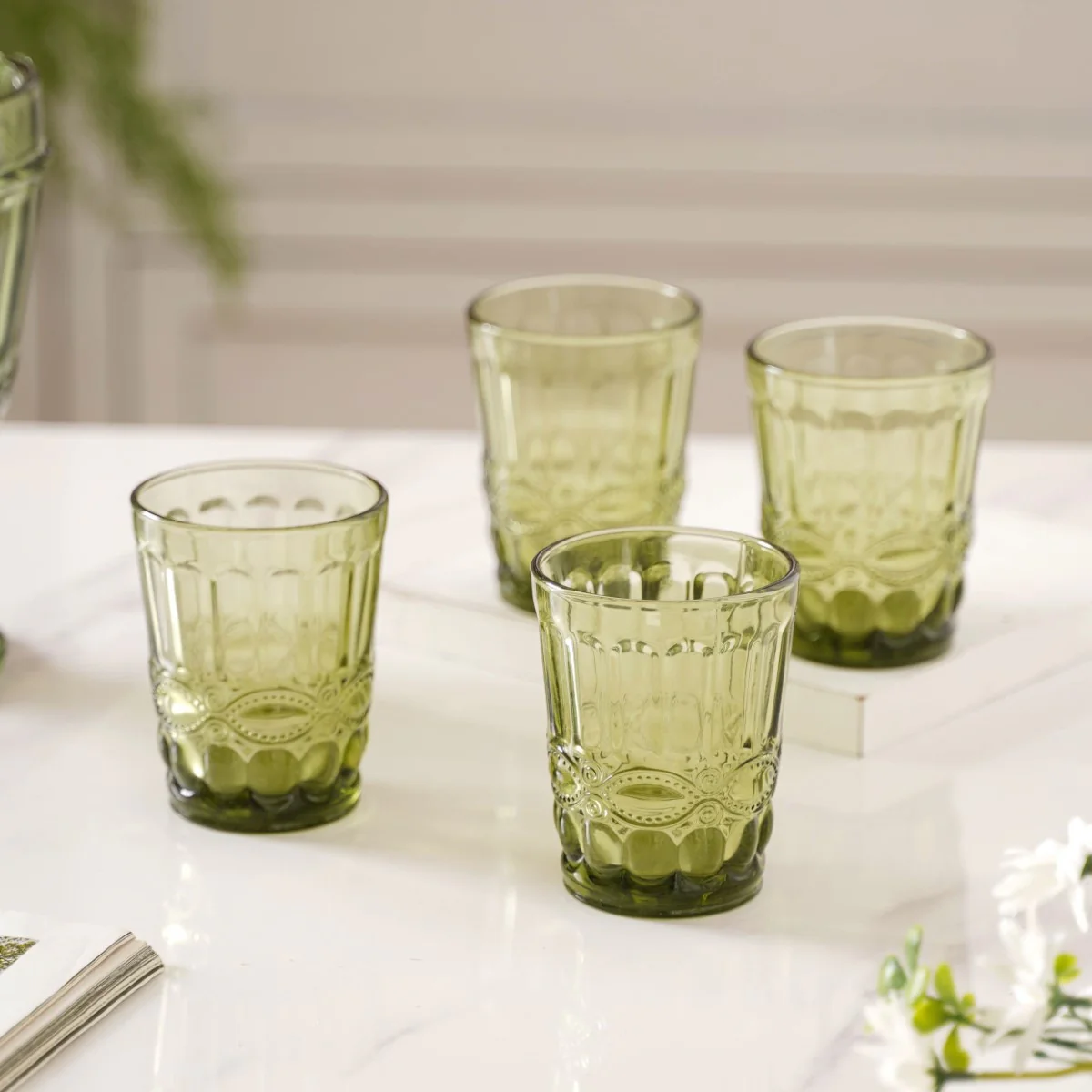 Green Water Cup Set of 4 - Image 4