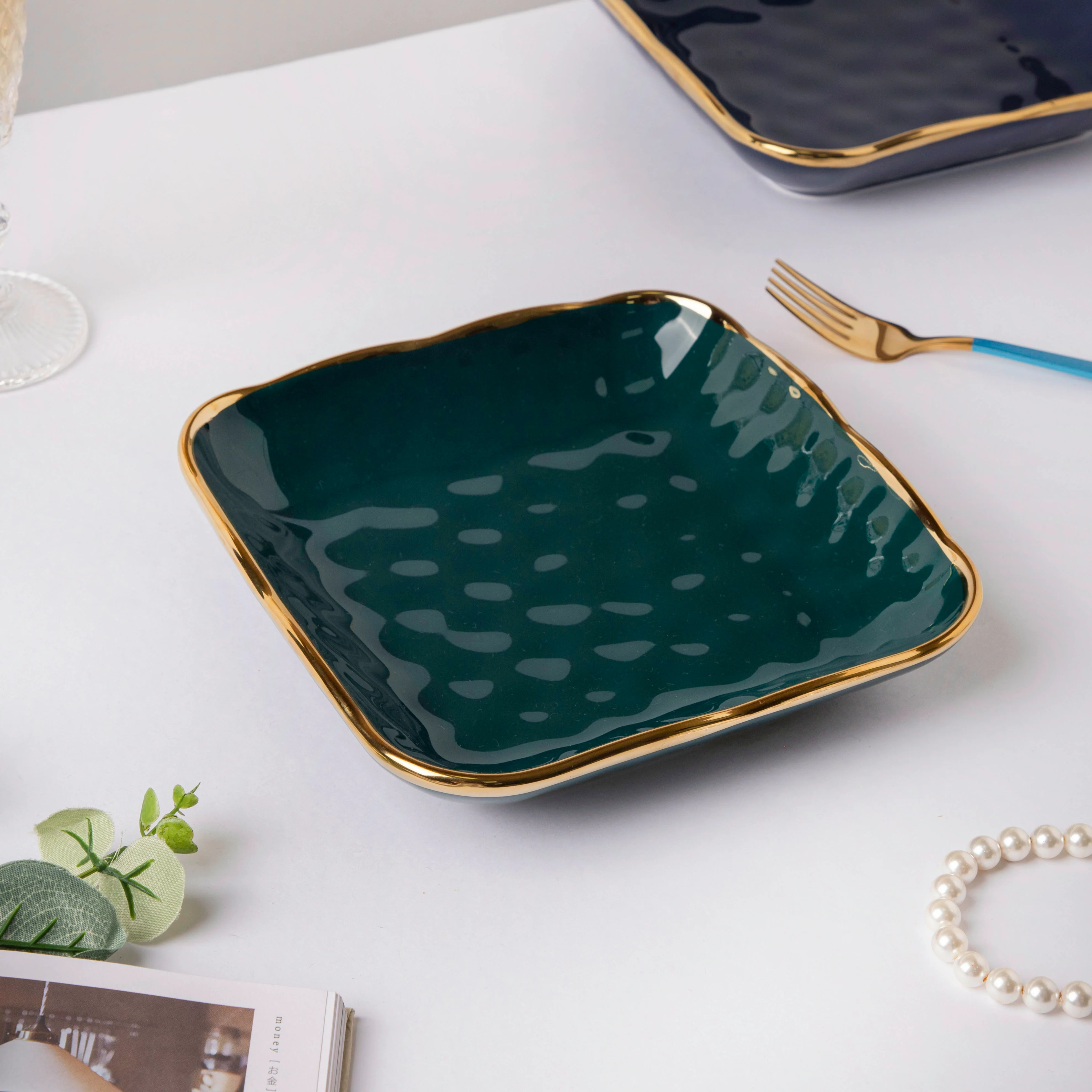 Greenwave Square Snack Plate 8 Inch - Image 3