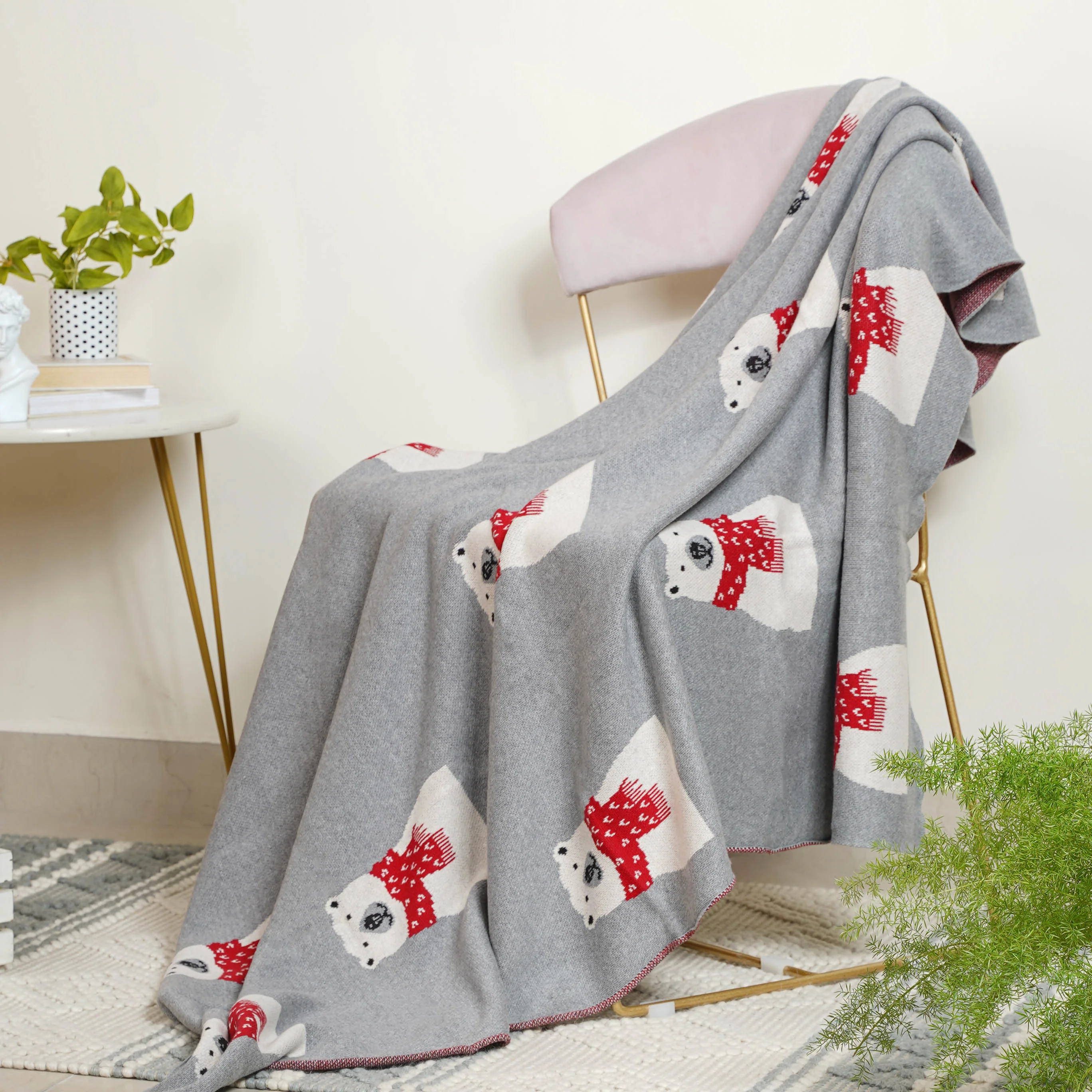 Grey Throw Cover
