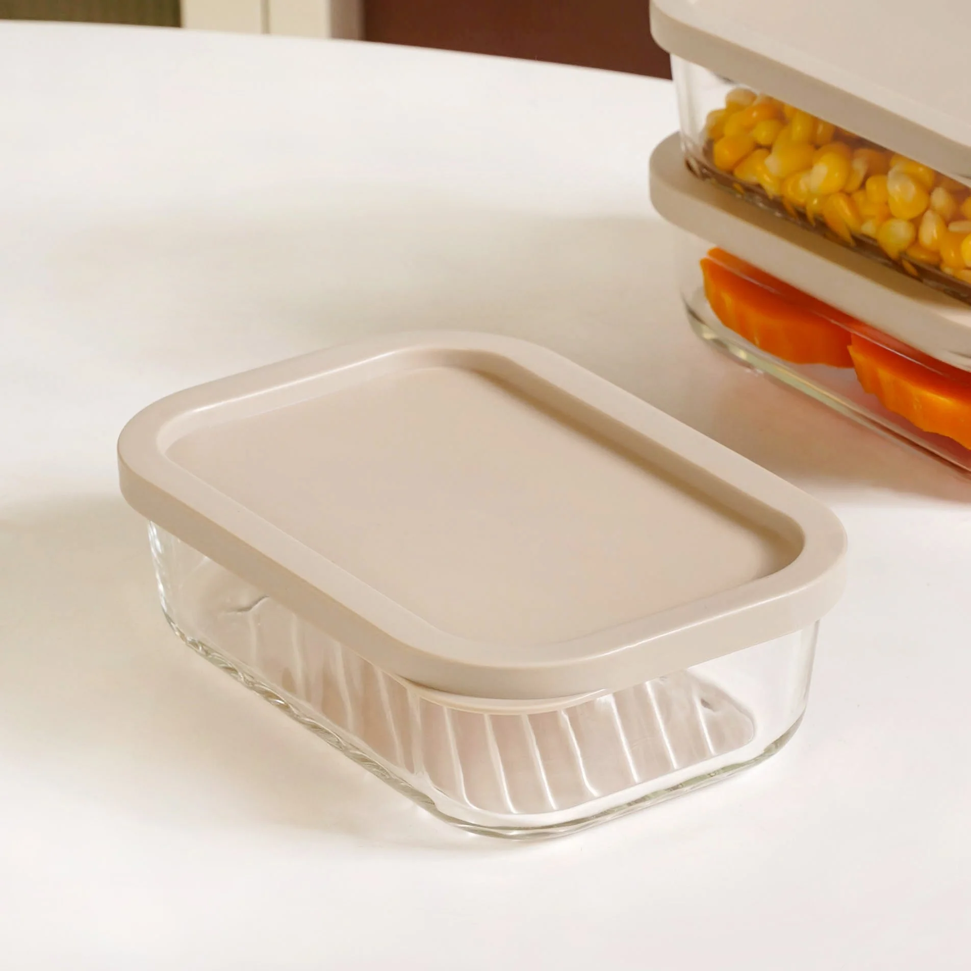 Groovo Food Storage Container Beige Set Of 4 520ml - Image 7
