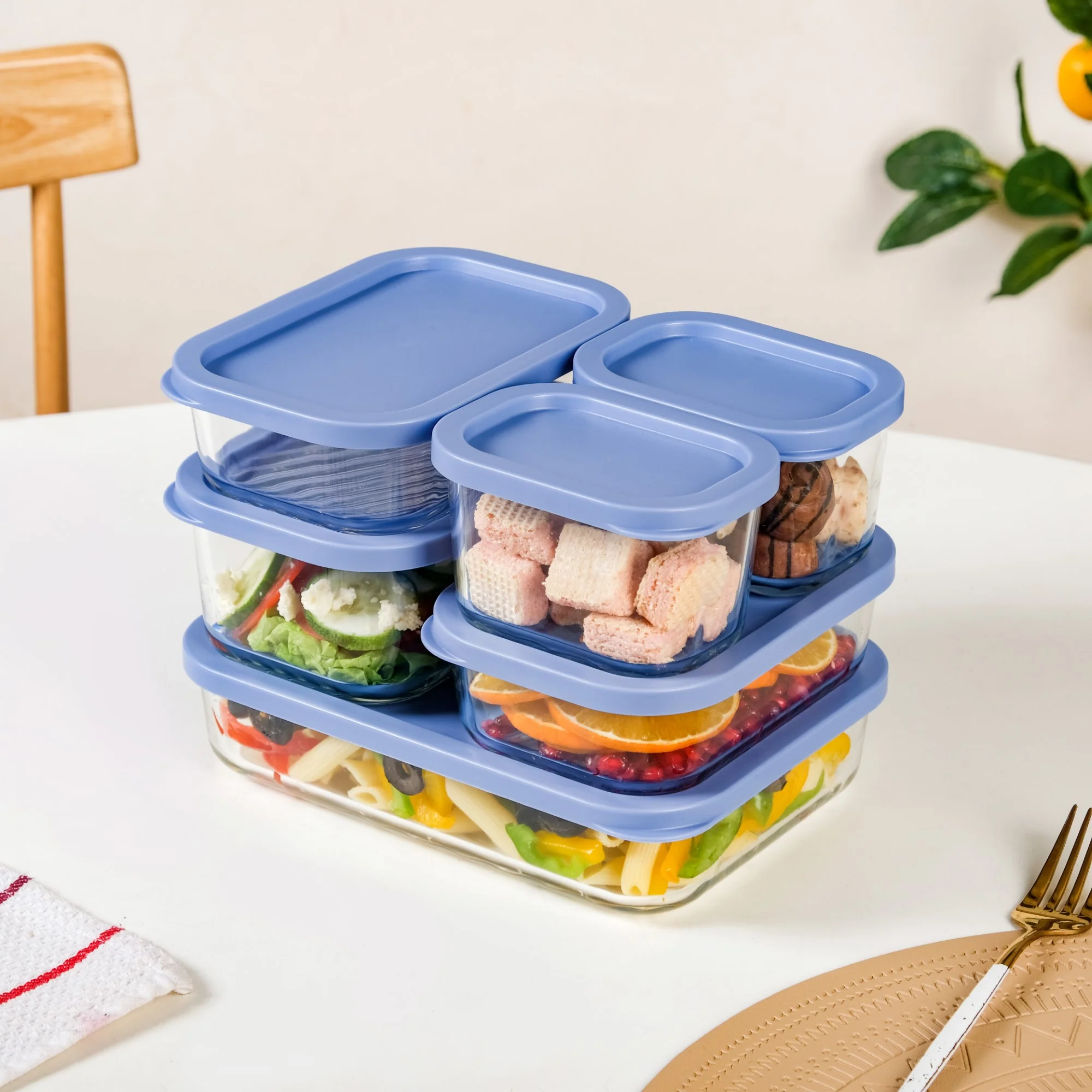 Groovo Transparent Airtight Storage Containers Set Of 6 S 310ml M 520ml L 750ml XL 1200ml