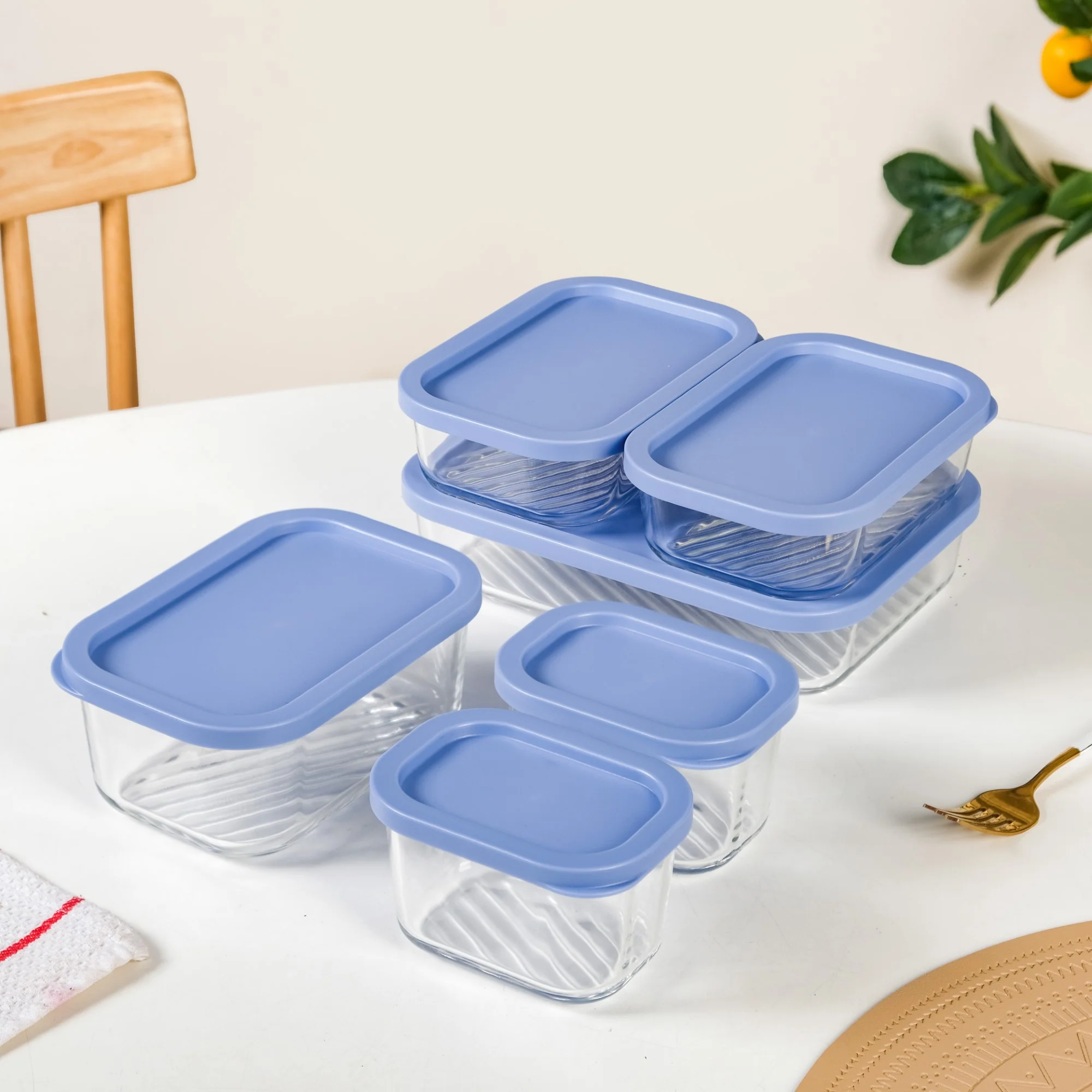 Groovo Transparent Airtight Storage Containers Set Of 6 S 310ml M 520ml L 750ml XL 1200ml - Image 4