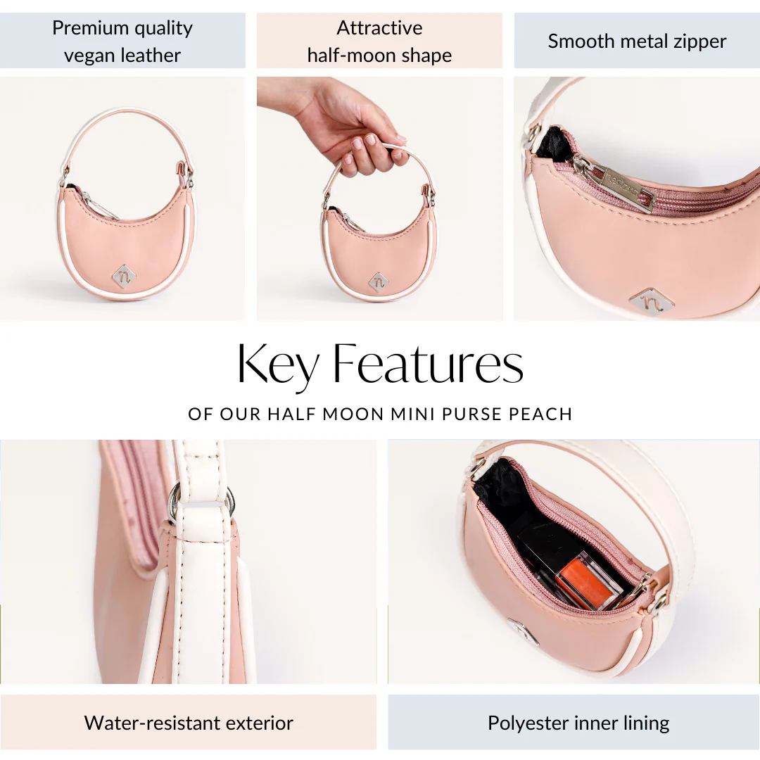 Half Moon Mini Purse Pink - Image 5