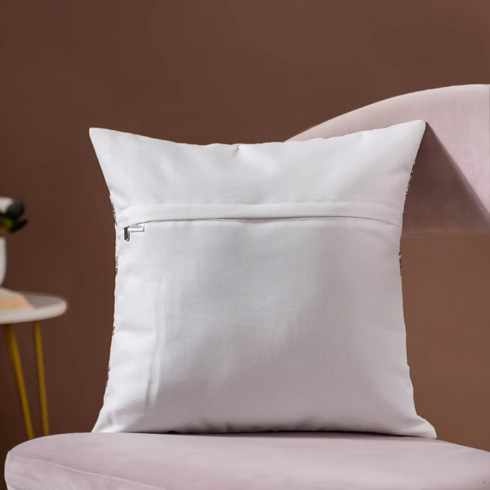 Hand Embroidery Floral Cushion Cover 16 x 16 Inch - Image 8