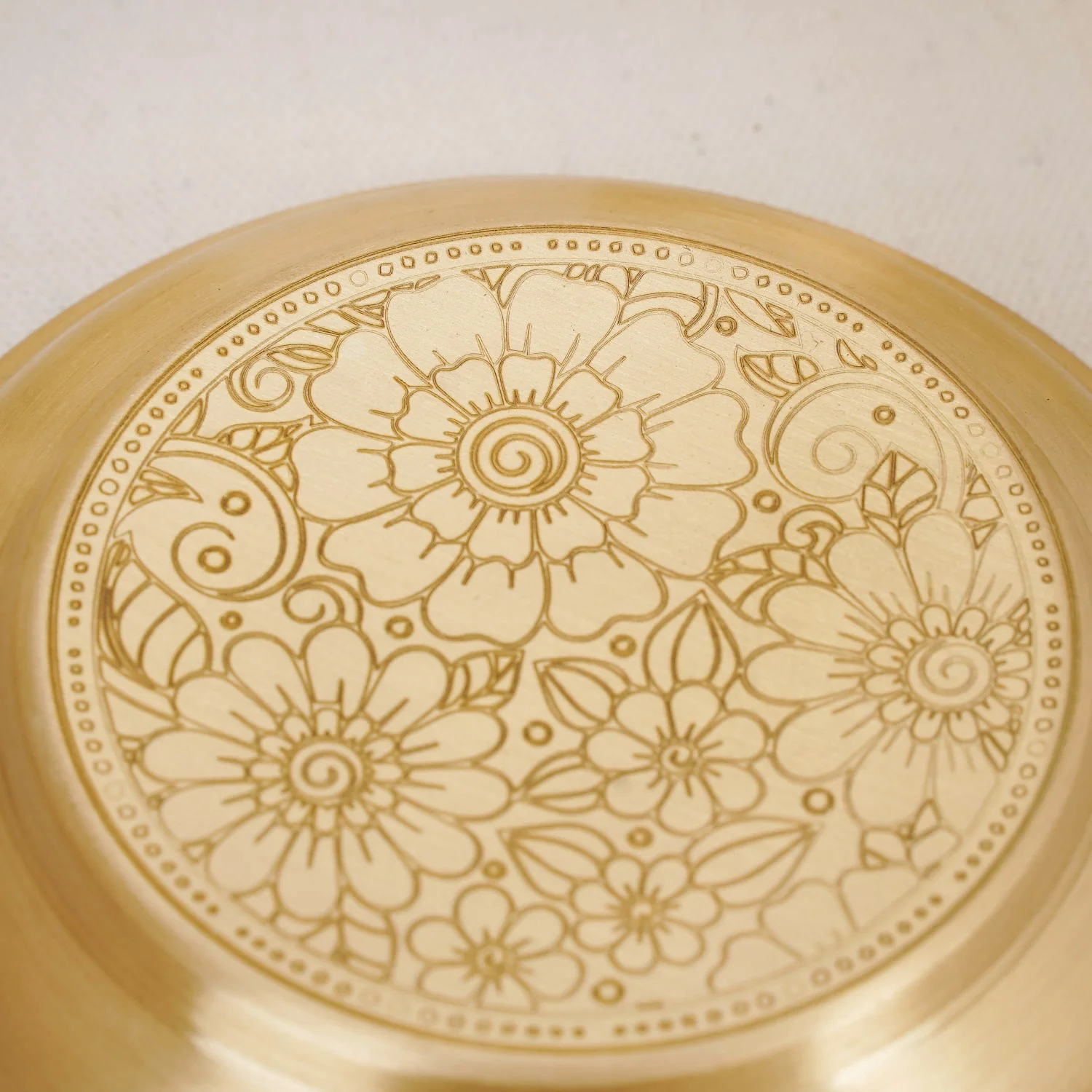 Handcrafted Brass Marigold Mukhwas Box – Spice & Mouth Freshener Holder - Image 8