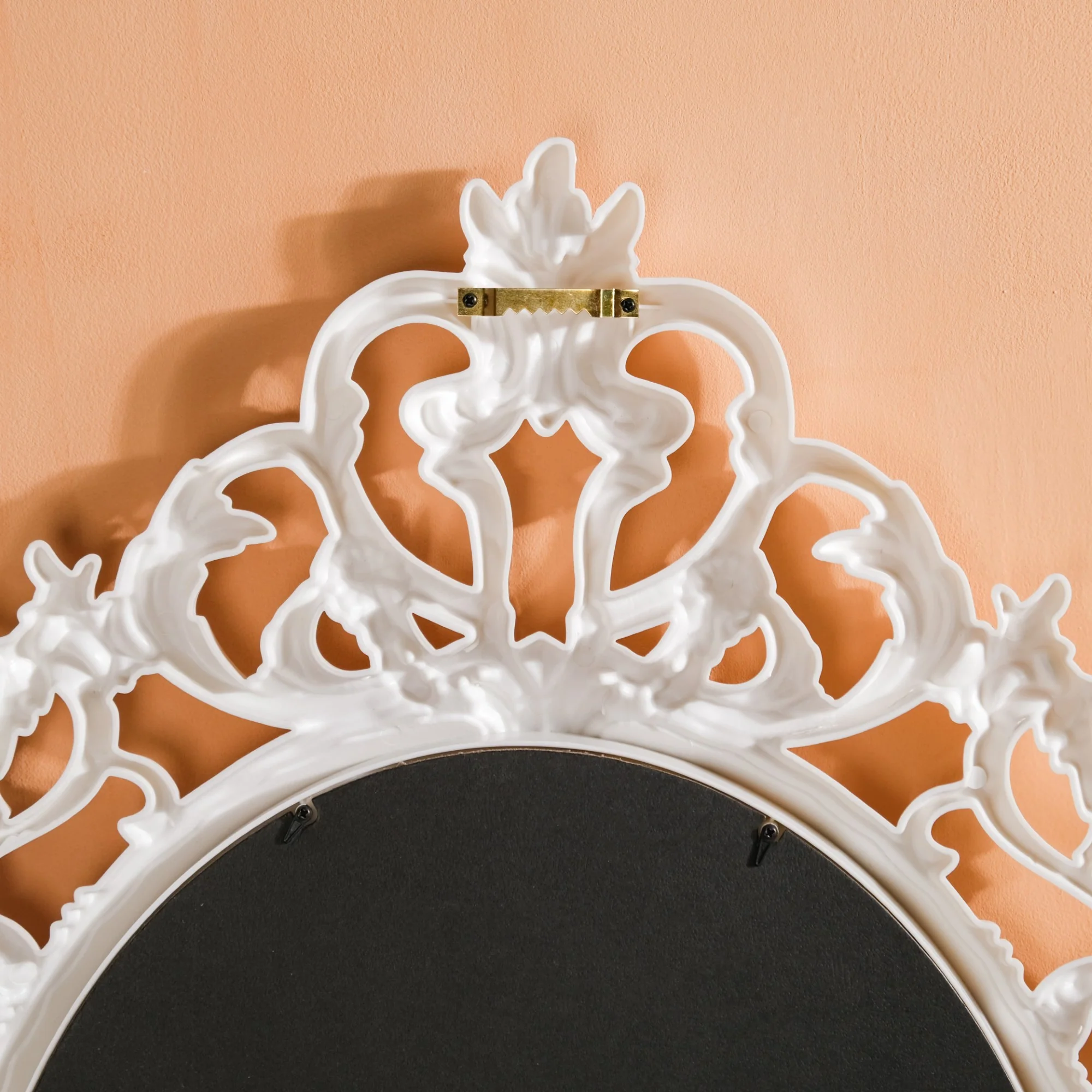 Hanging Wall Mirror White Large - Image 5